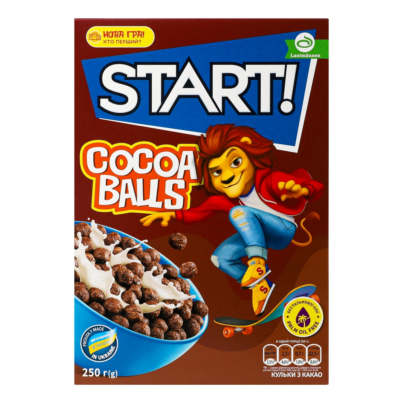 Сніданки сухі Start! Cocoa balls зернові 250г Фото навігації №:1