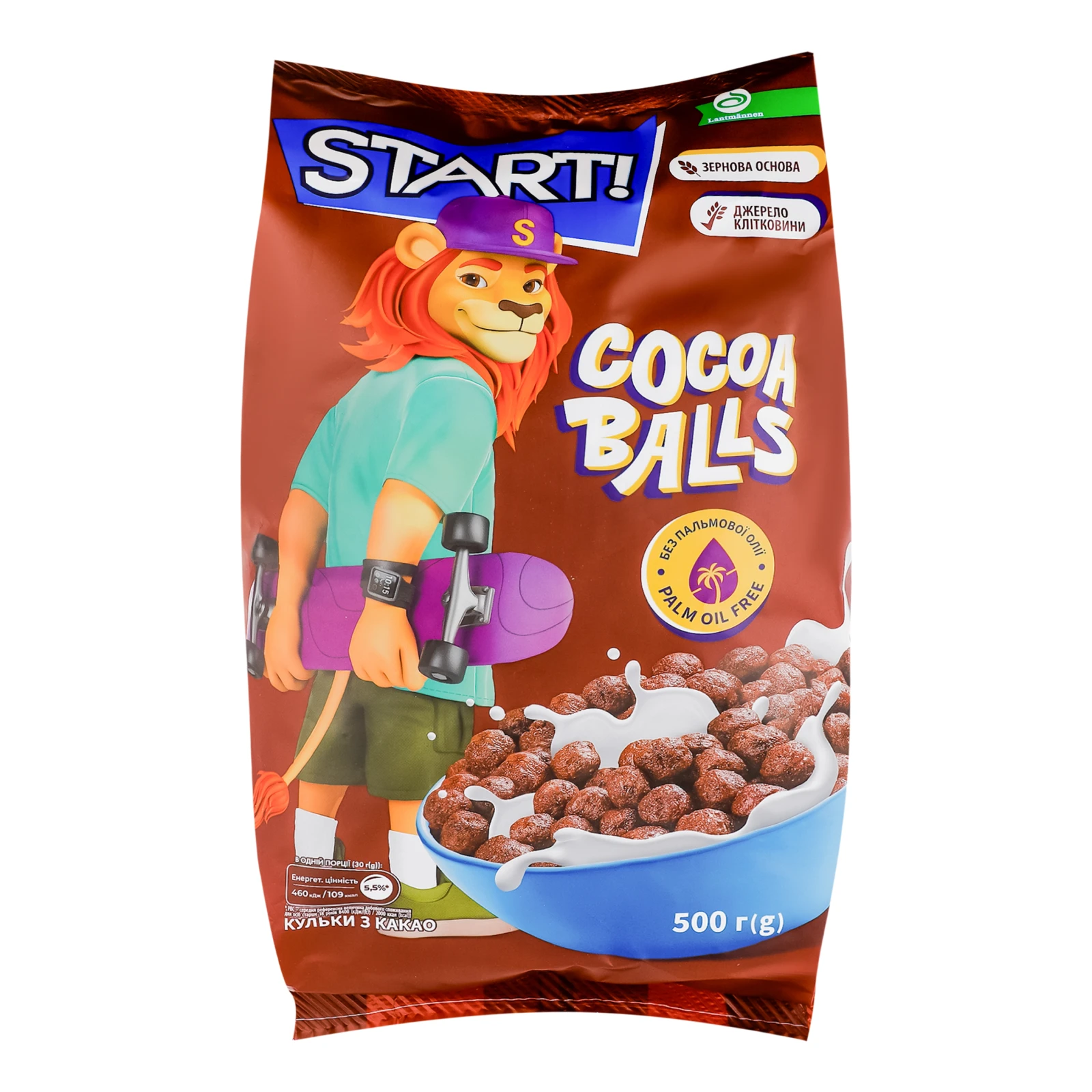Сніданок сухий Start! Кульки зернові з какао 500г Фото №:1