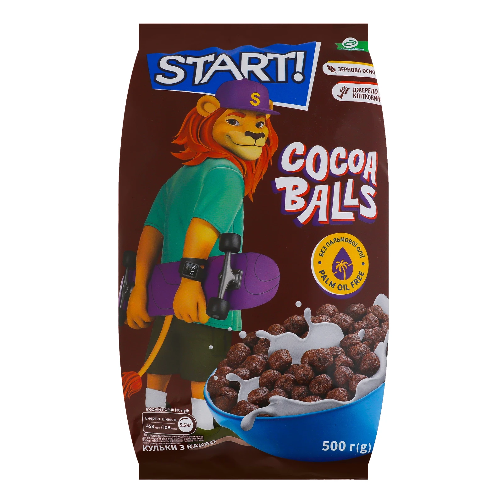 Сніданок сухий Start! Кульки зернові з какао 500г Фото №:1