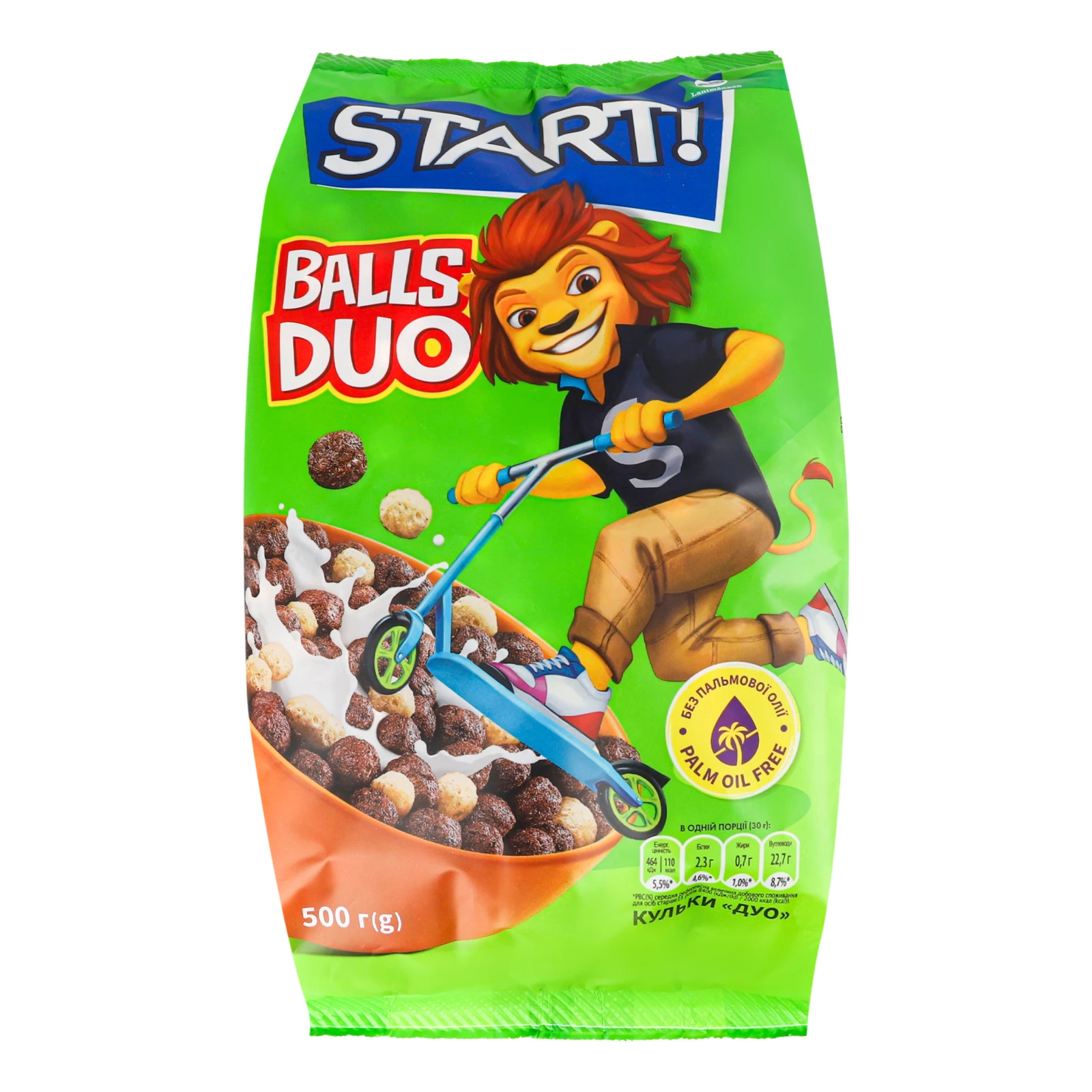 Сніданки сухі Start! Balls Duo зернові 500г Фото №:1