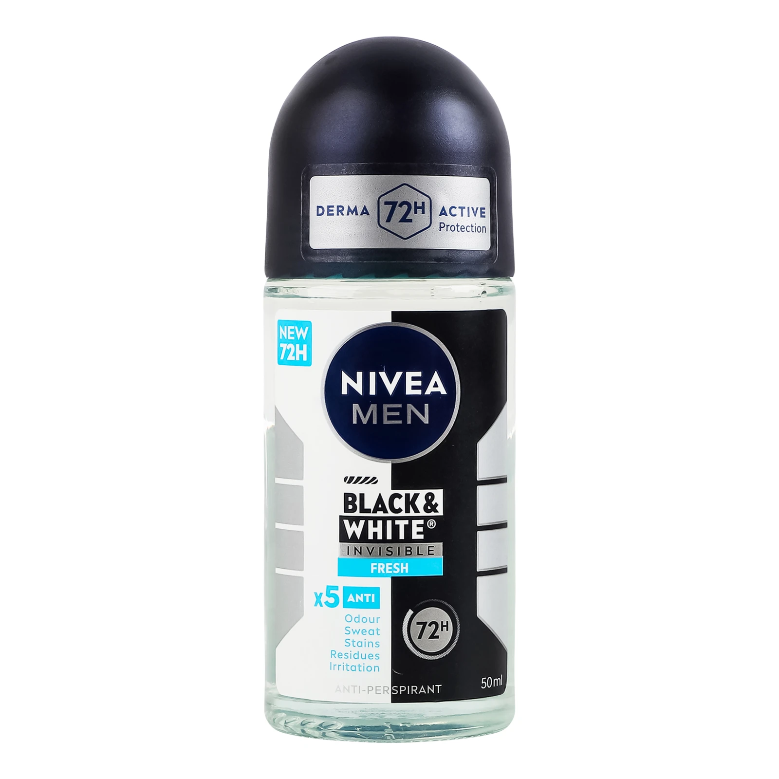 Антиперспірант Nivea Men Чорне та біле Невидимий свіжий 50мл