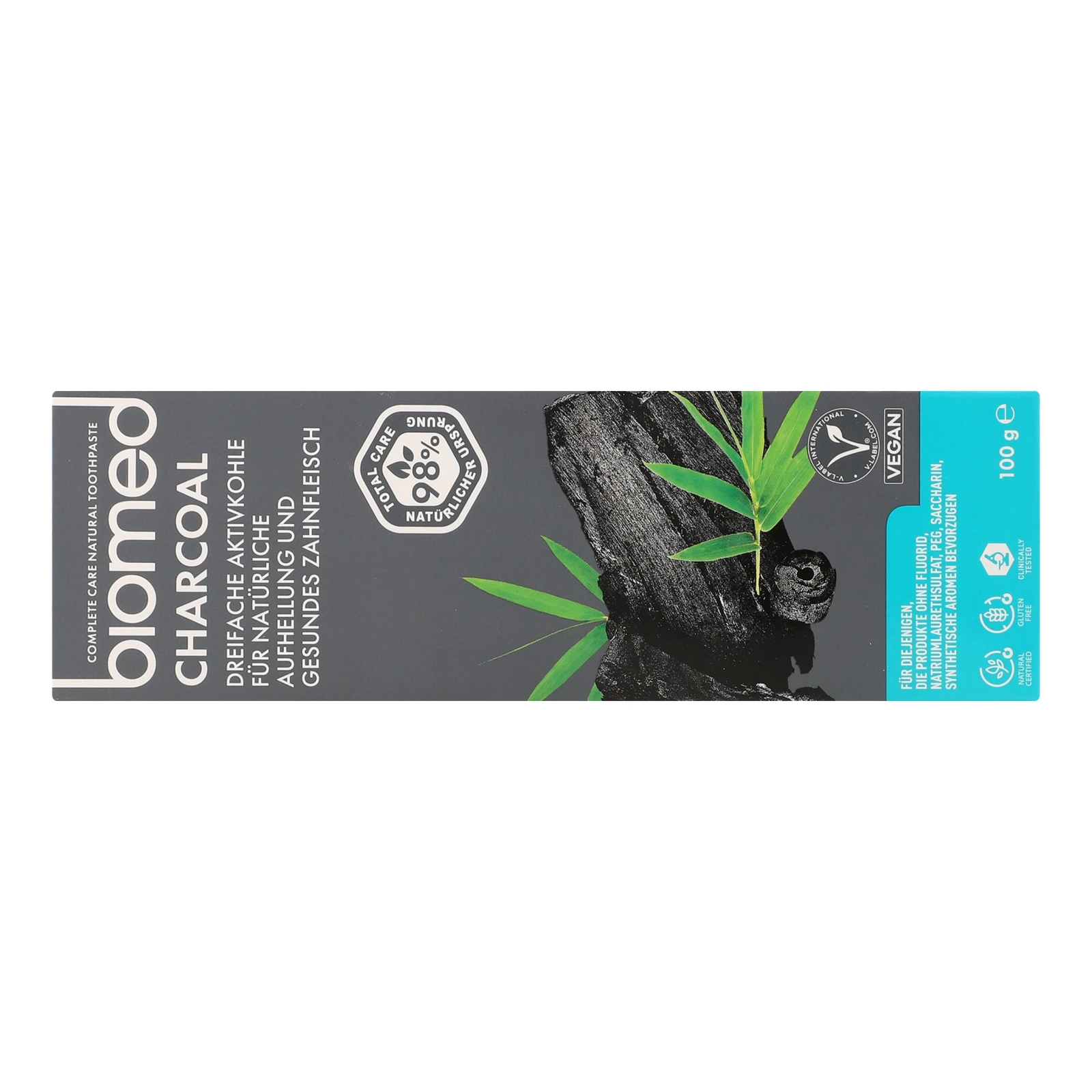 Паста зубна Biomed Charcoal комплексна відбілююча 100г фото 2