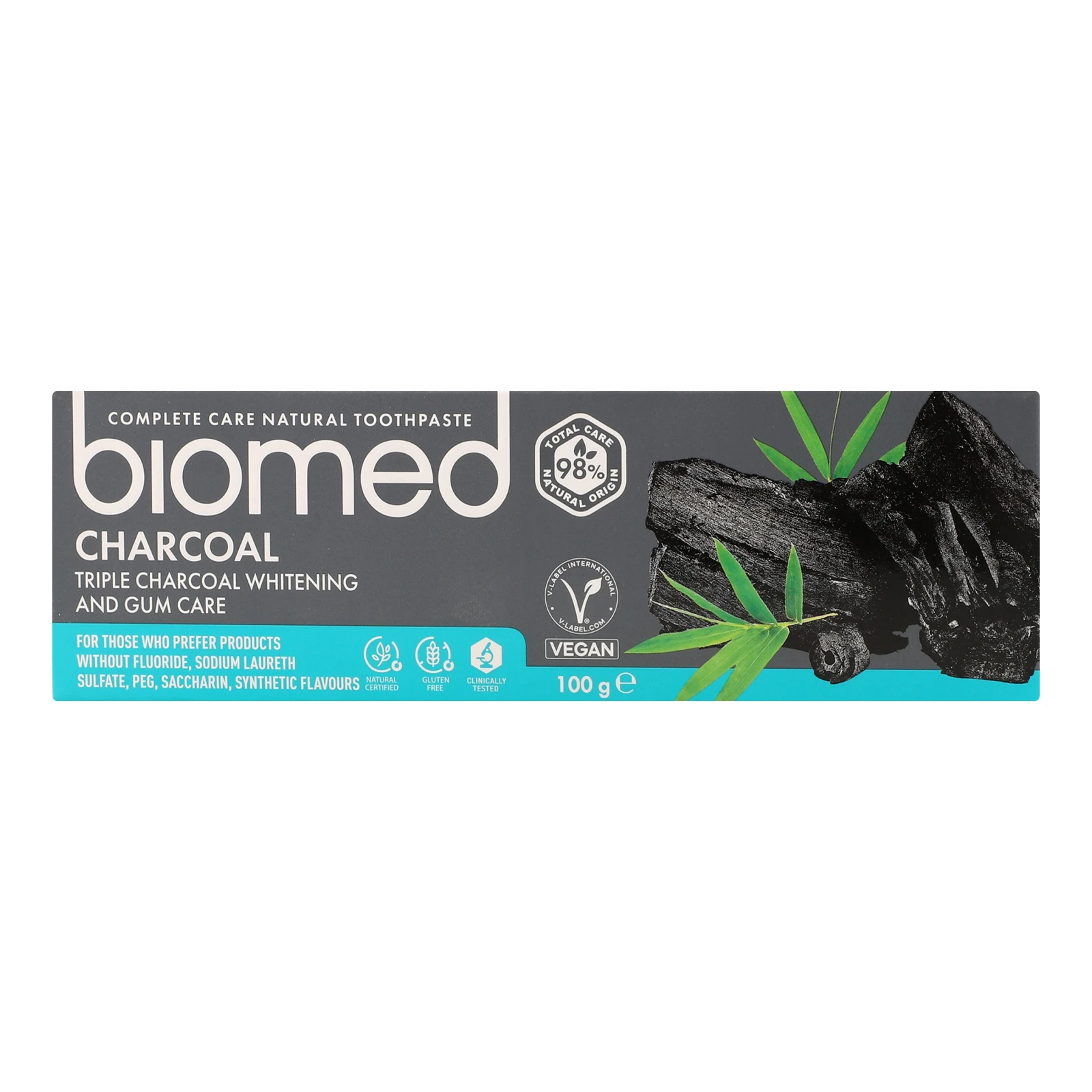 Паста зубна Biomed Charcoal комплексна відбілююча 100г