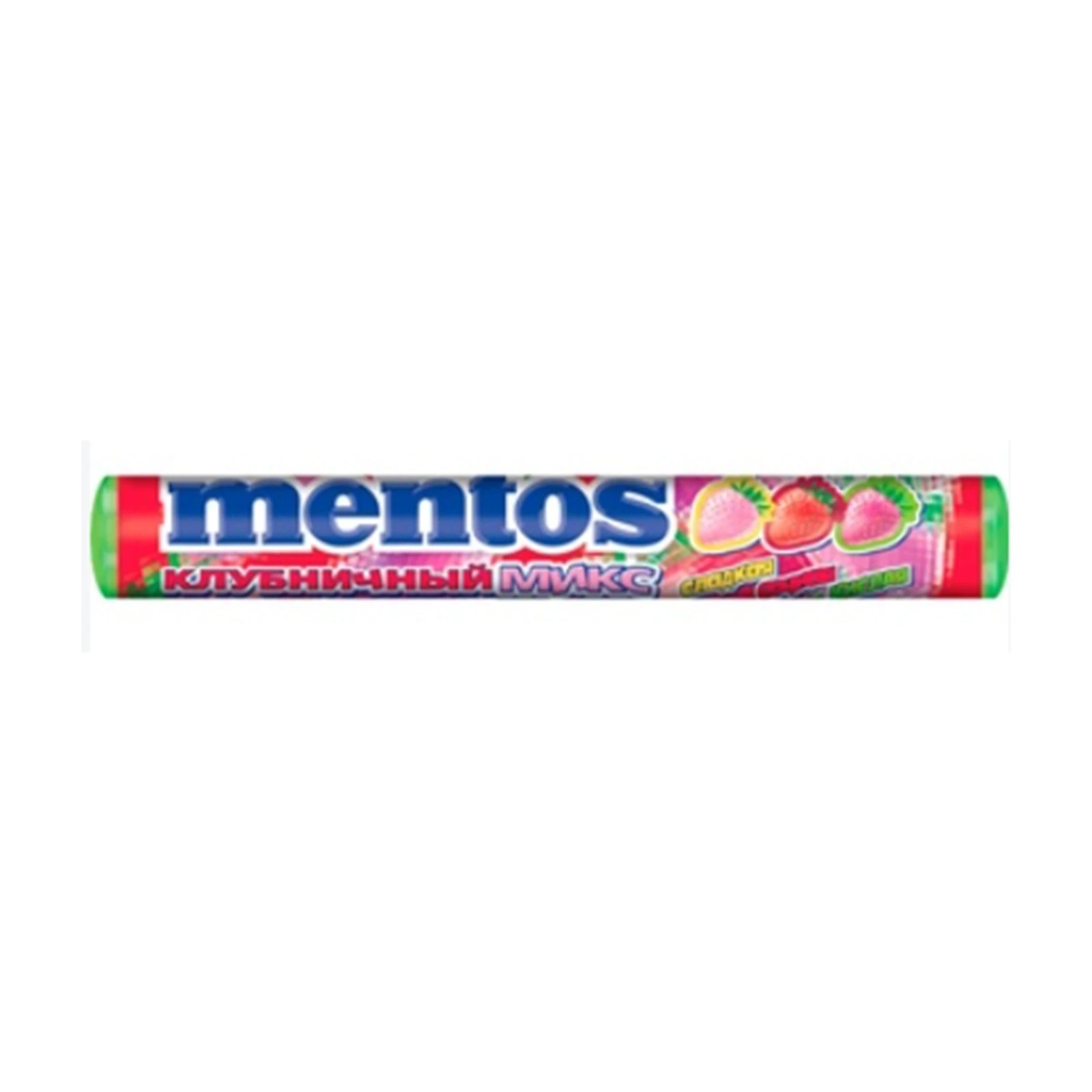 Драже жувальні Mentos 37г полуничний мікс Фото №:1