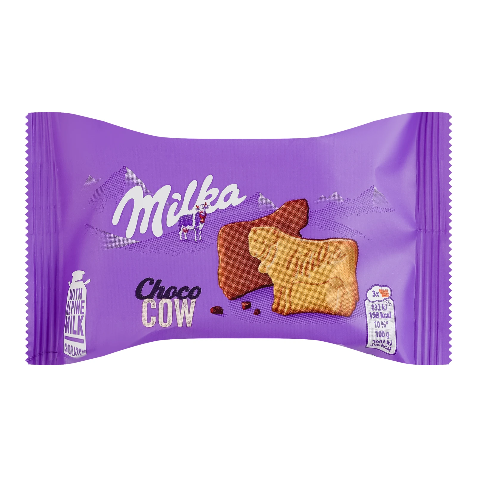 Печиво Milka Choco cow вкрите молочним шоколадом 40г