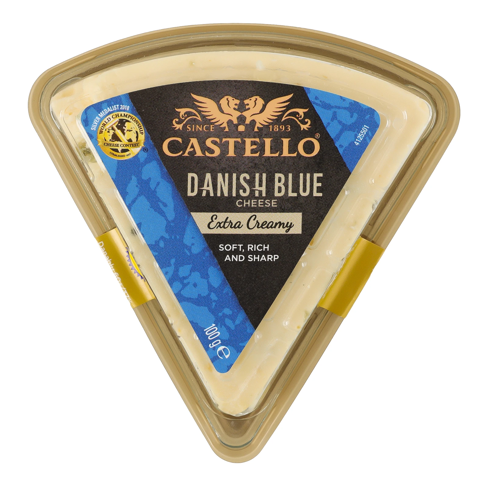 Сир Castello Danish Blue Extra creamy м’який з блакитною пліснявою 60% 100г