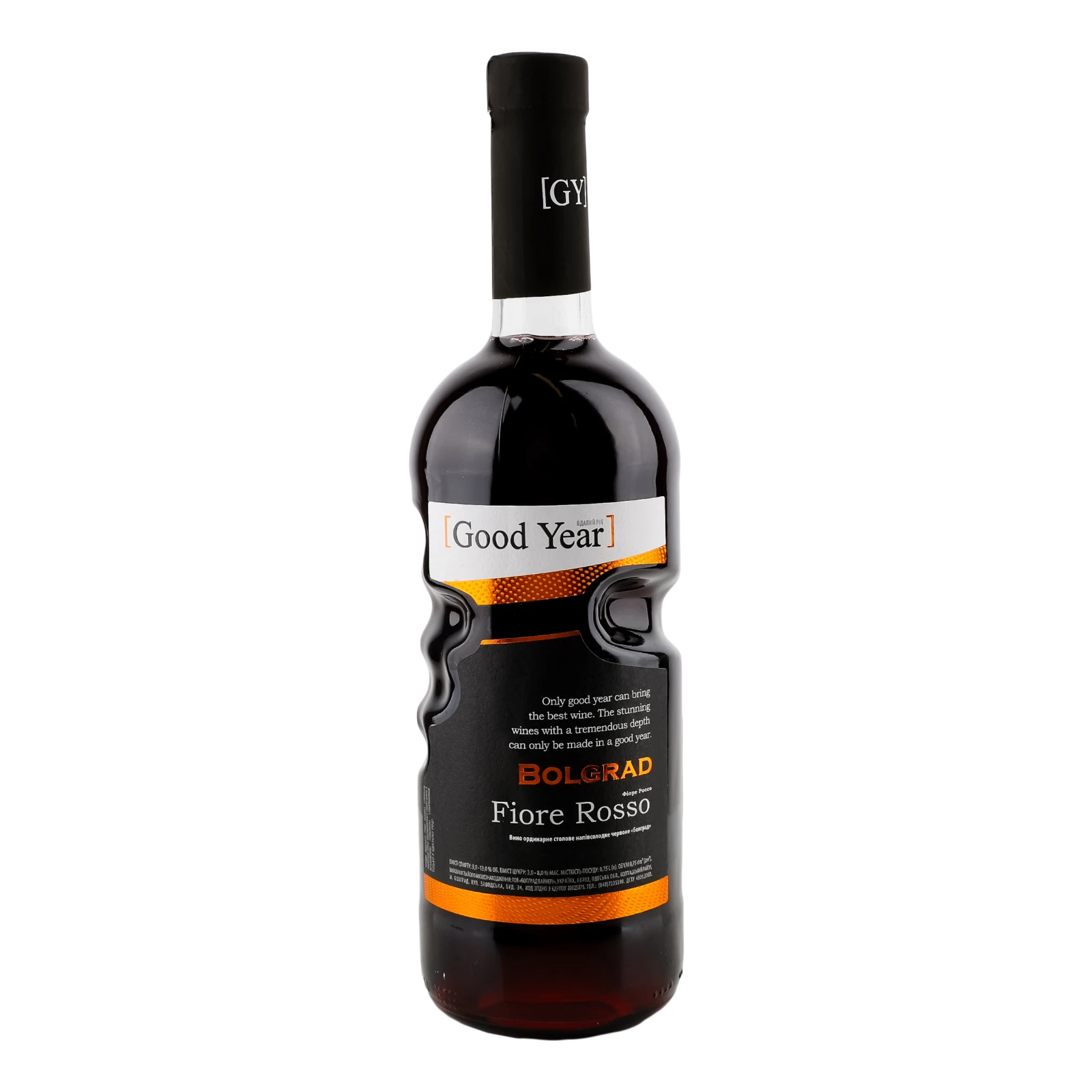 Вино Bolgrad Fiore Rosso червоне напівсолодке 9-13% 0.75л