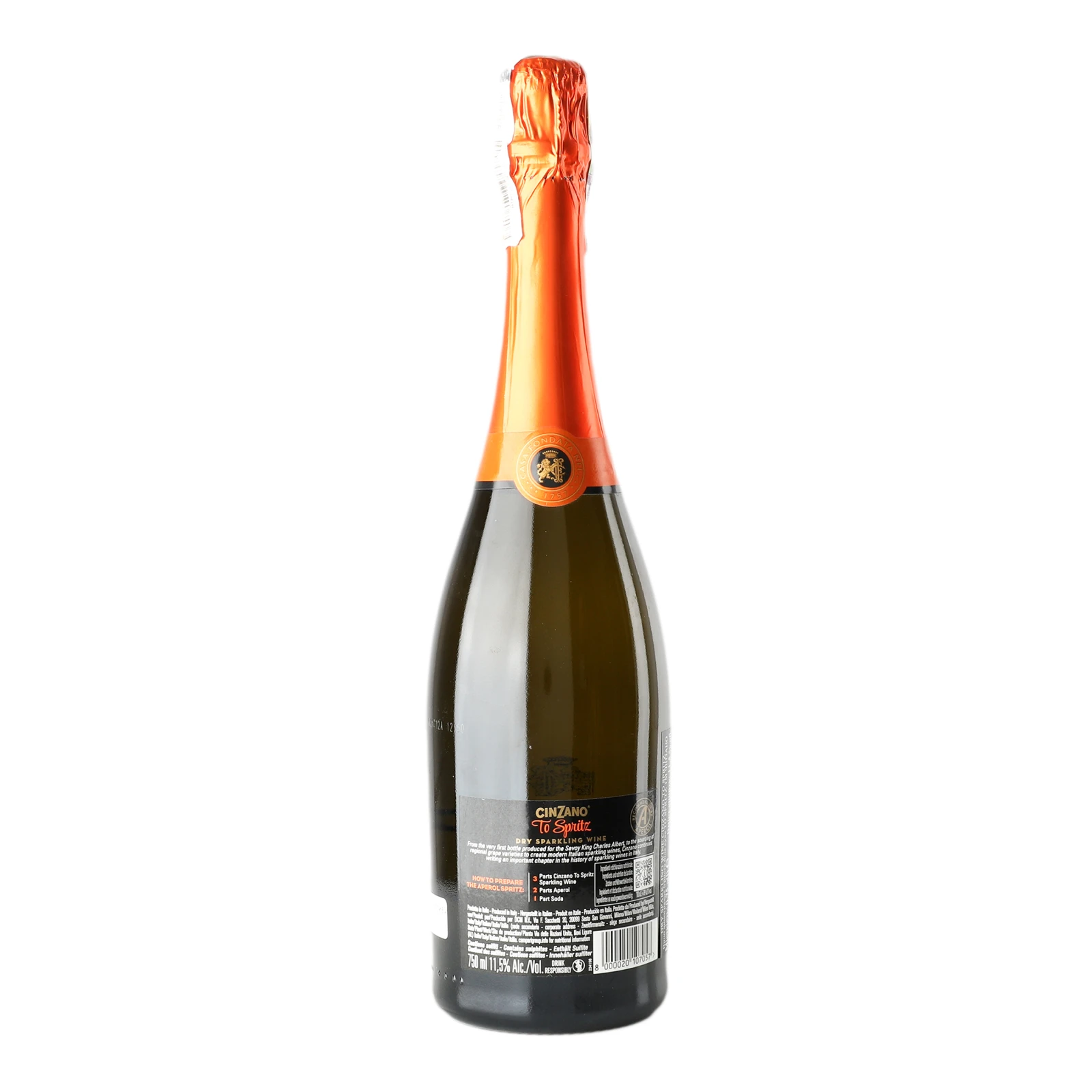 Вино ігристе Cinzano To Spritz біле сухе 11.5% 0.75л фото 2