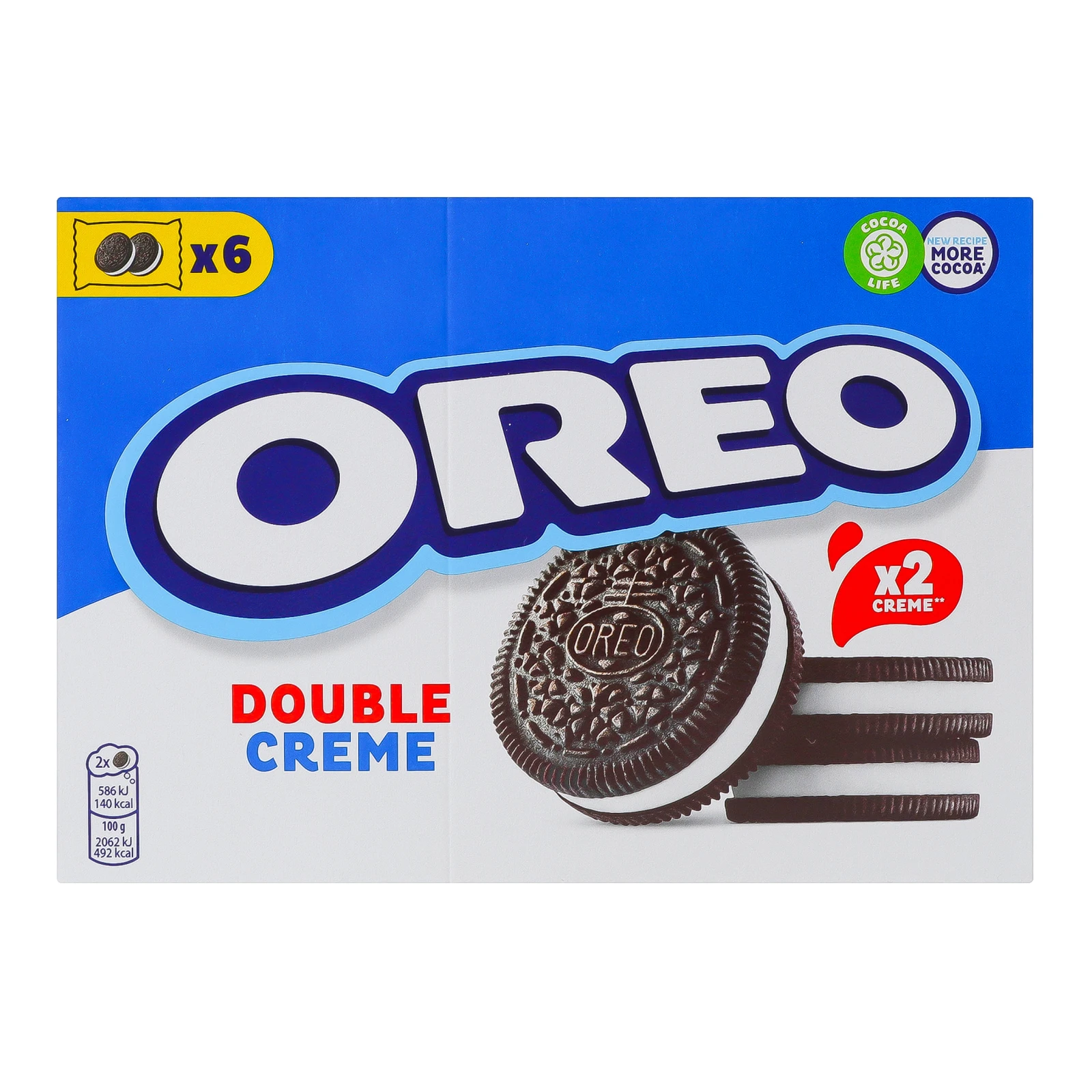 Печиво Oreo Double creme з какао та подвійною начинкою з ванільним смаком 170г Фото №:1