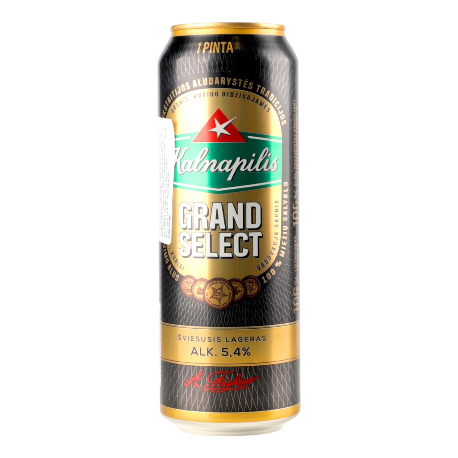 Пиво Kalnapilis Grand Select напівтемне фільтроване пастеризоване 5.4% 0.568л Фото №:2