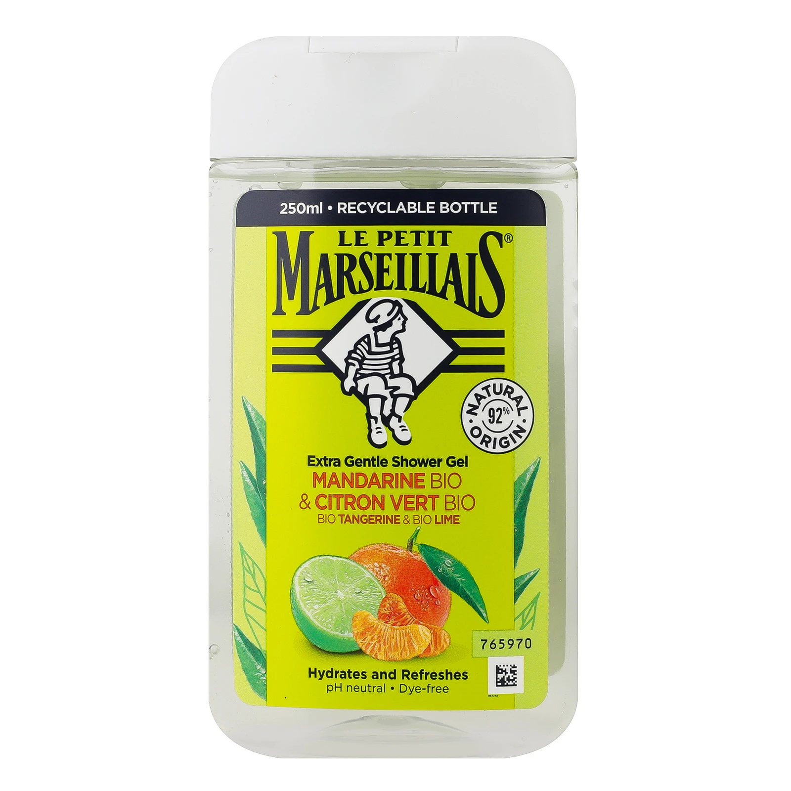 Гель для душу Le Petit Marseillais Bio Мандарин та лайм 250мл Фото №:1