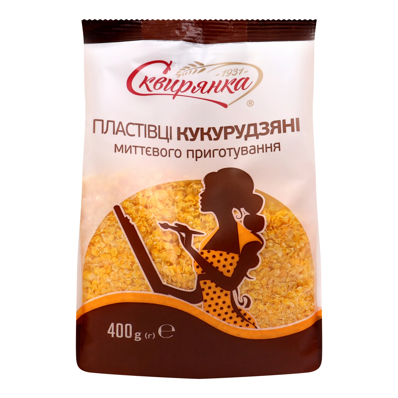 Пластівці кукурудзяні Сквирянка миттєвого приготування 400г Фото №:1