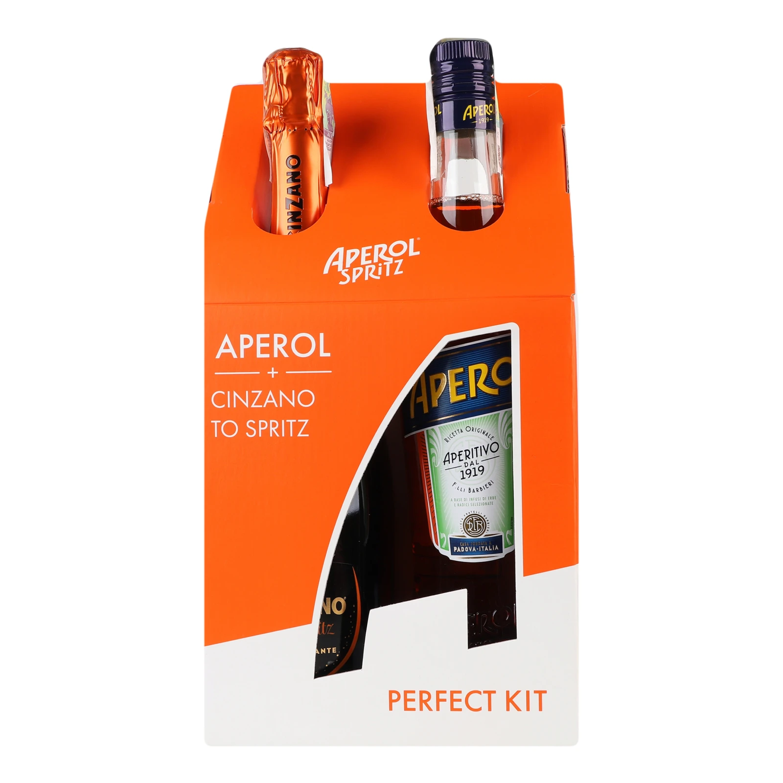 Набір Aperol&Cinzano Aperol  Aperitivo 11% 0.7л + вино ігристе Cinzano To Spritz біле сухе 11.5% 0.75л