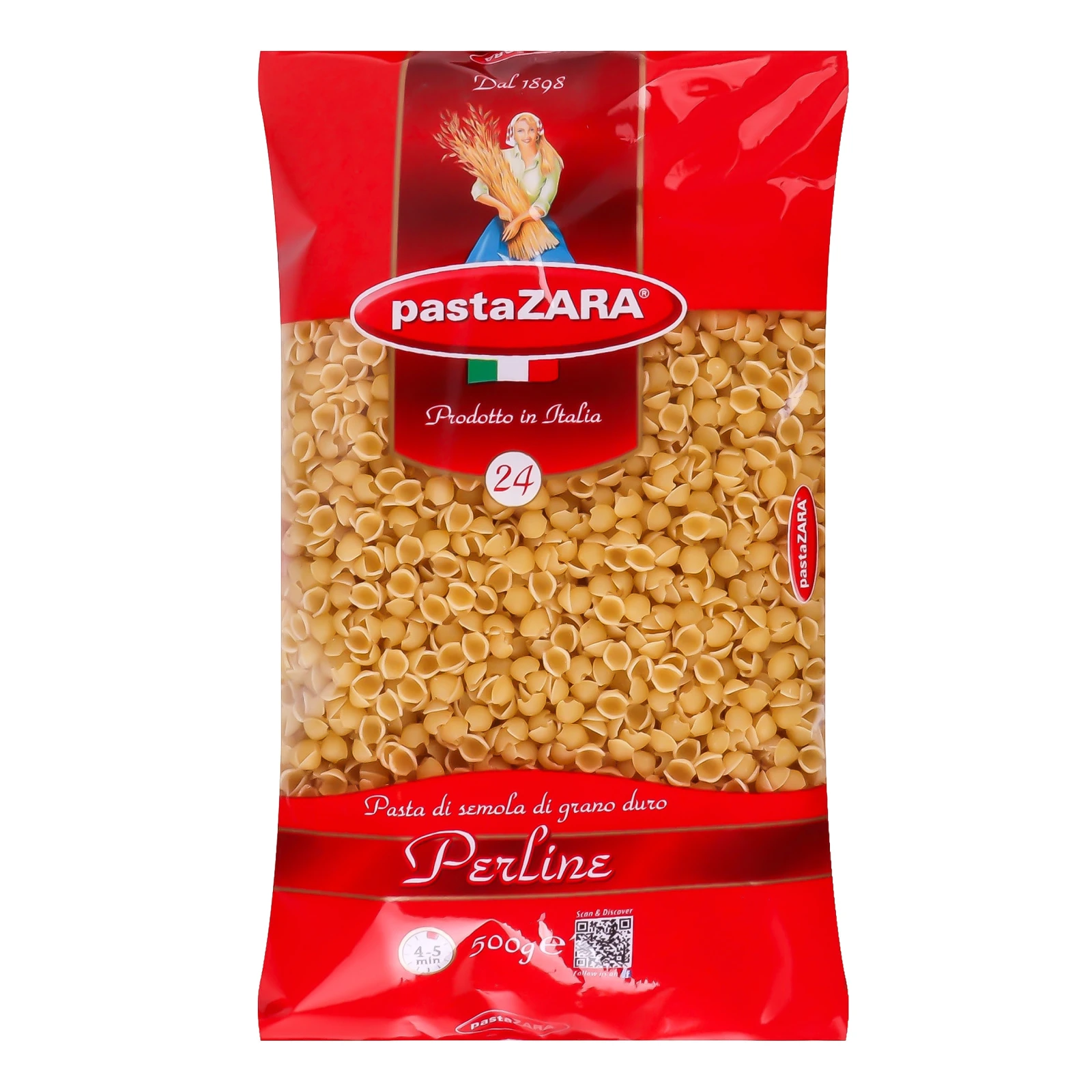 Макарони Pasta Zara 500г Perline дрібні мушлі Фото навігації №:1