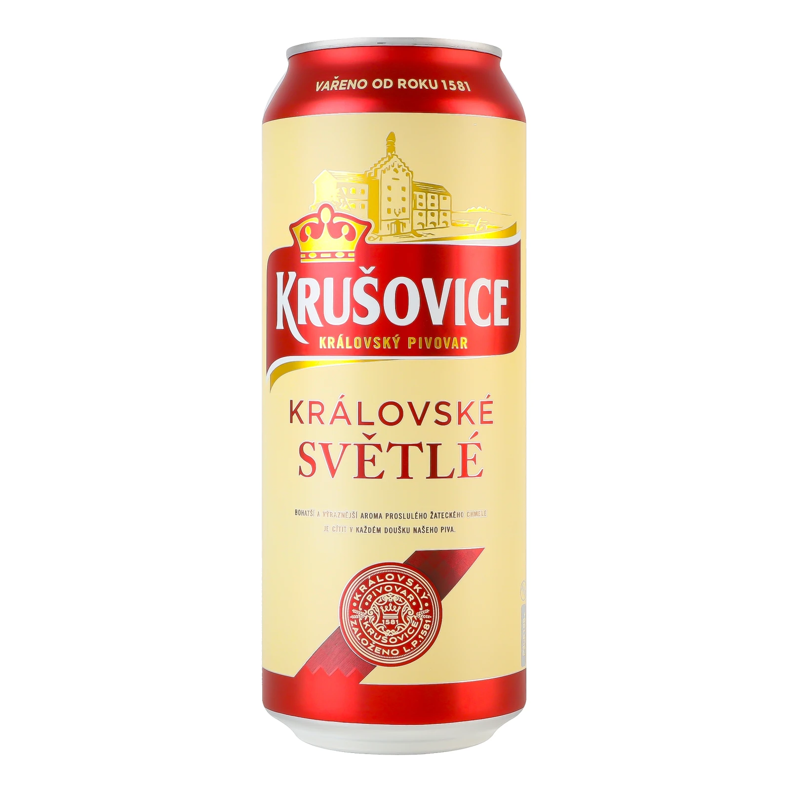 Пиво Krusovice Kralovske Svetle світле фільтроване пастеризоване 4.2% 500мл Фото №:1