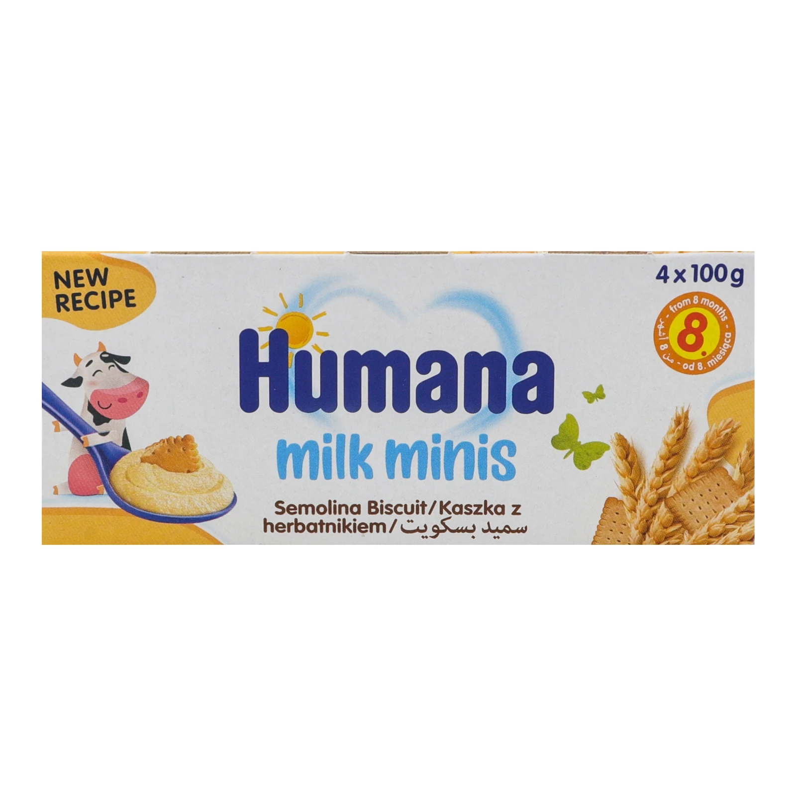 Пудинг Humana Milk Minis Semolina Biscuit для дітей від 8-ми місяців 4*100г/уп Фото №:1