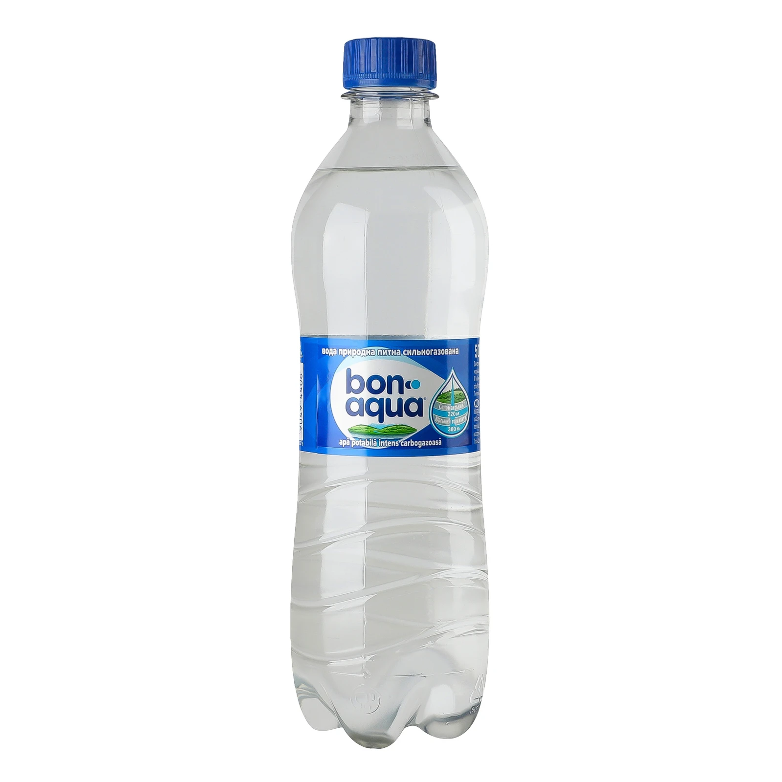 Вода BonAqua питна сильногазована 500мл