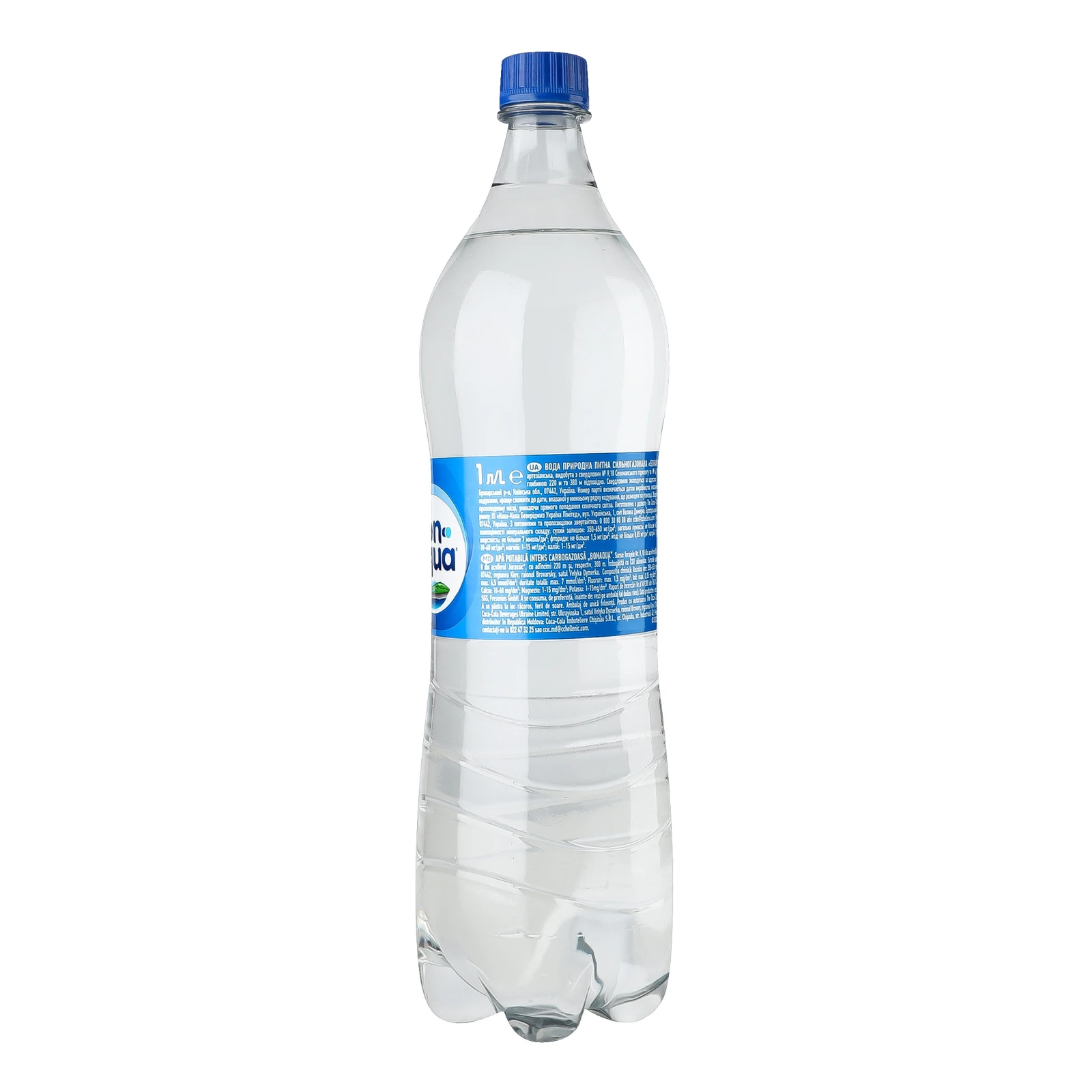 Вода BonAqua питна сильногазована 1л фото 2