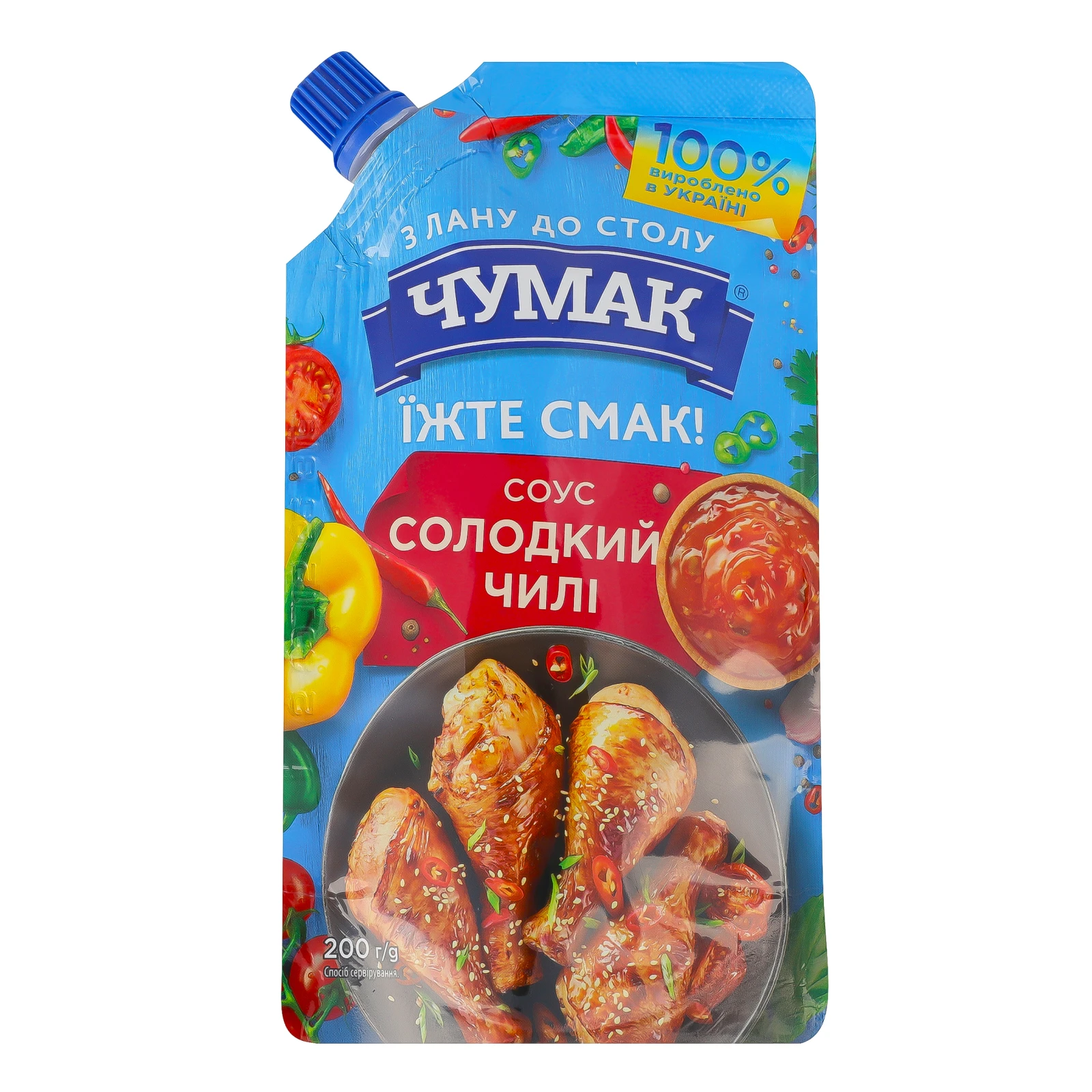 Соус Чумак Солодкий чилі пастеризований 200г Фото №:1