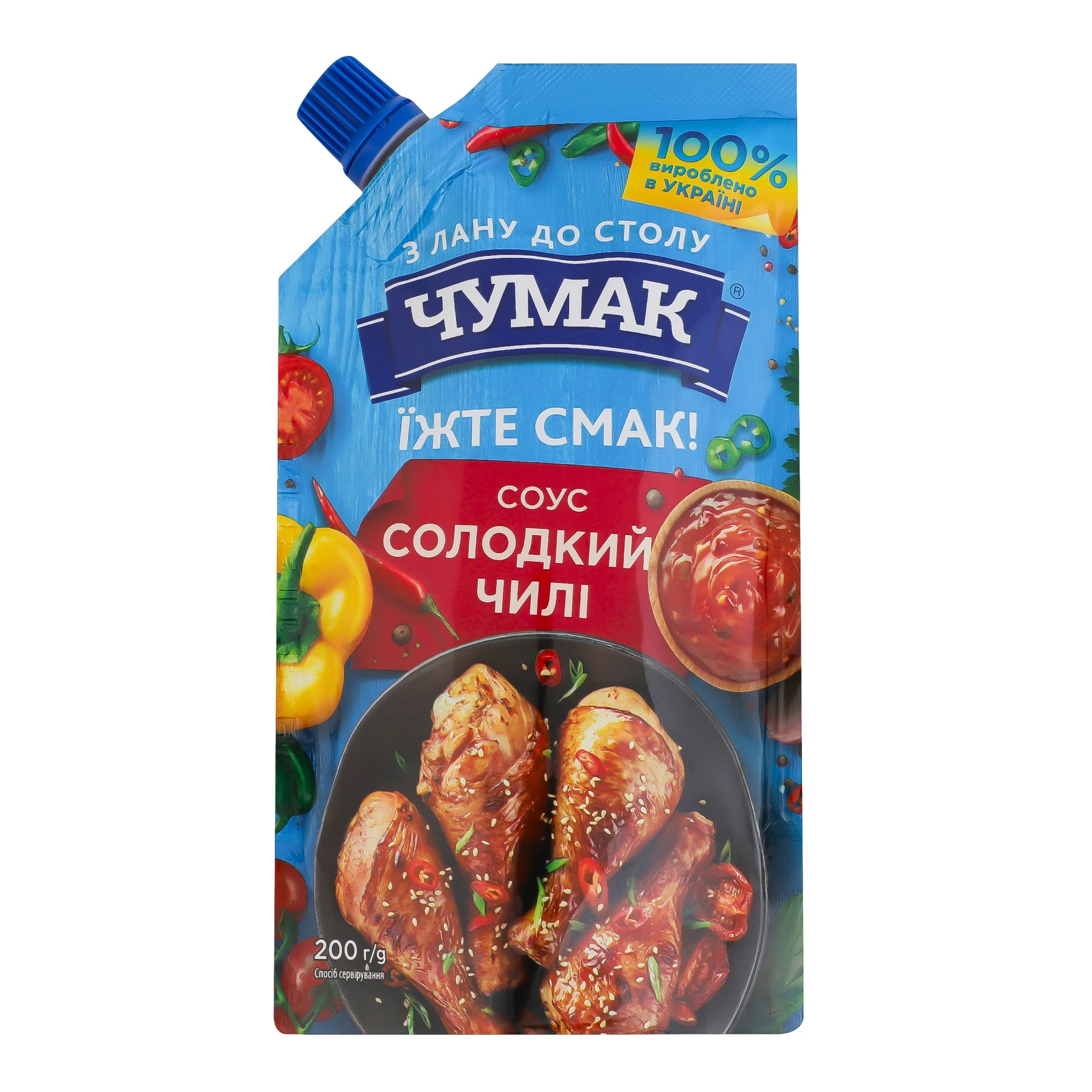 Соус Чумак Солодкий чилі пастеризований 200г Фото №:1