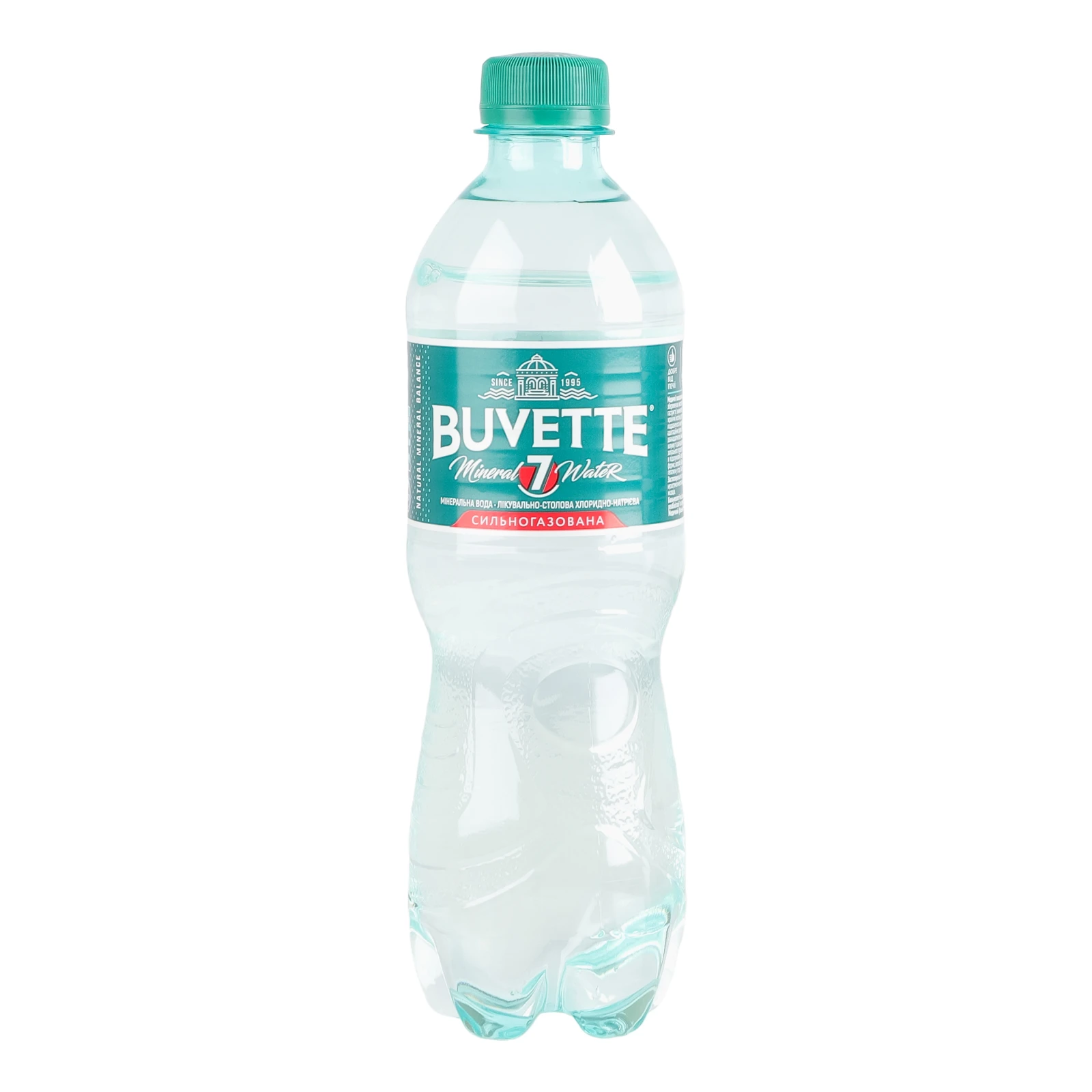 Вода мінеральна Buvette №7 лікувально-столова сильногазована 500мл