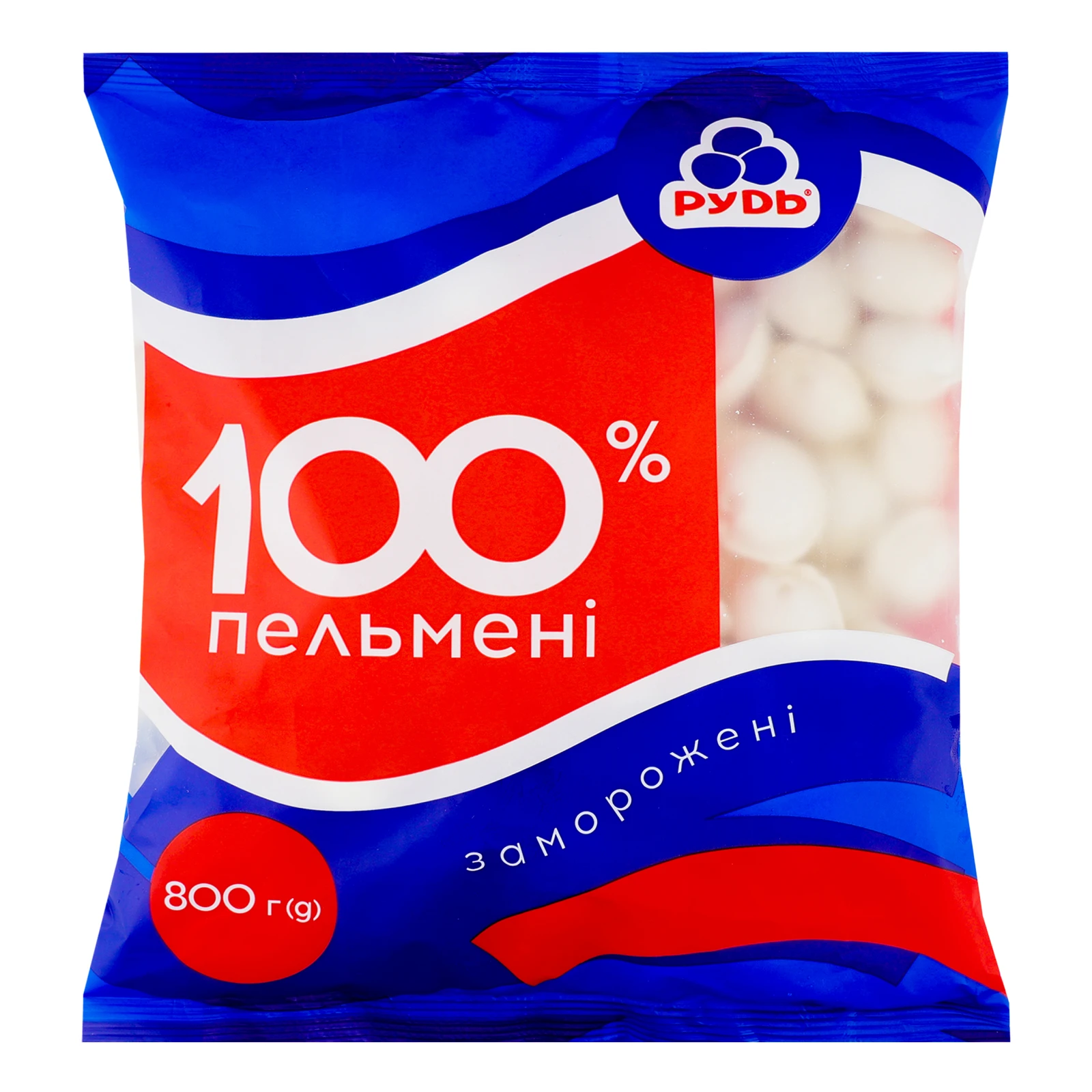 Пельмені Рудь 100% заморожені 800г