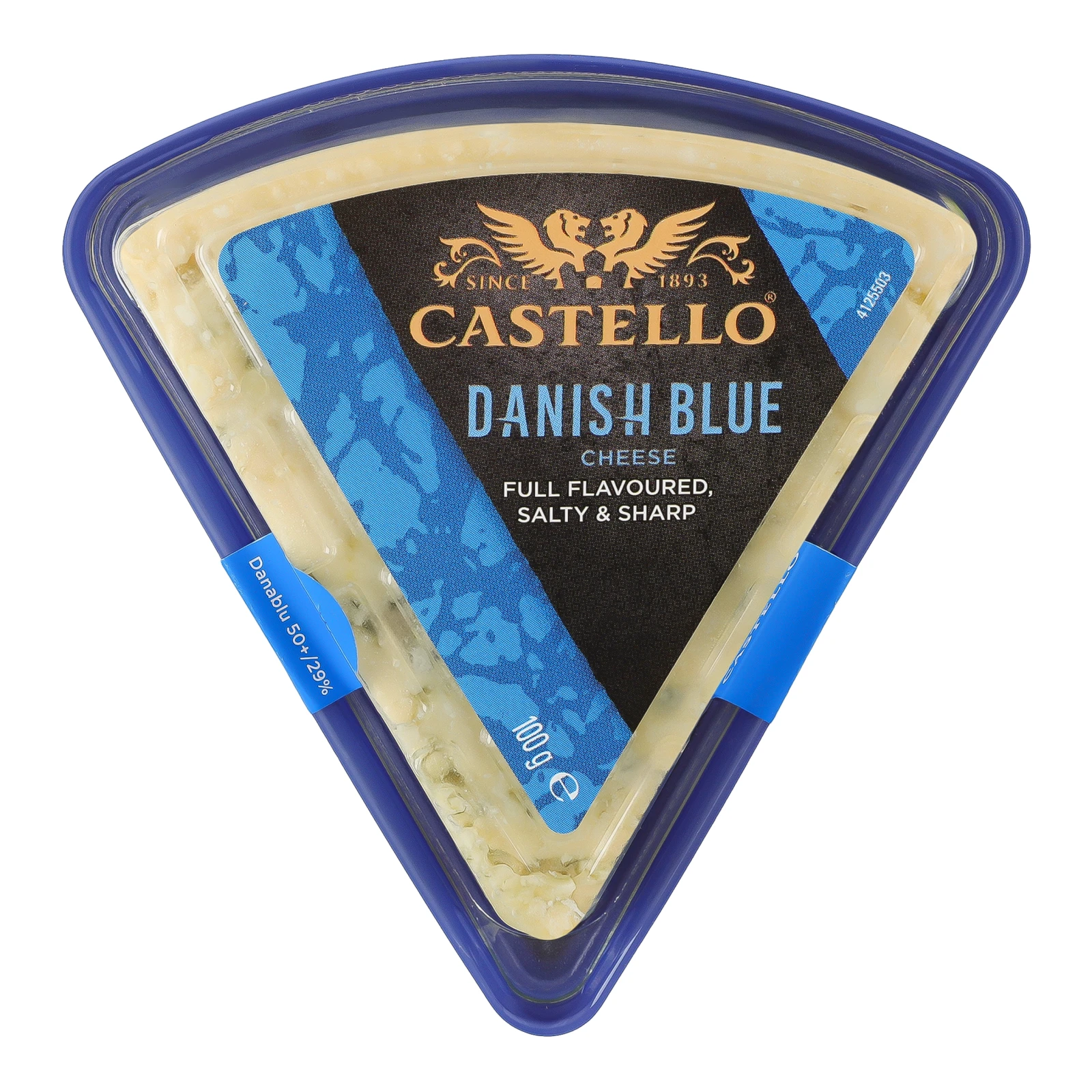 Сир Castello Danish Blue м’який з блакитною пліснявою 50% 100г Фото №:1