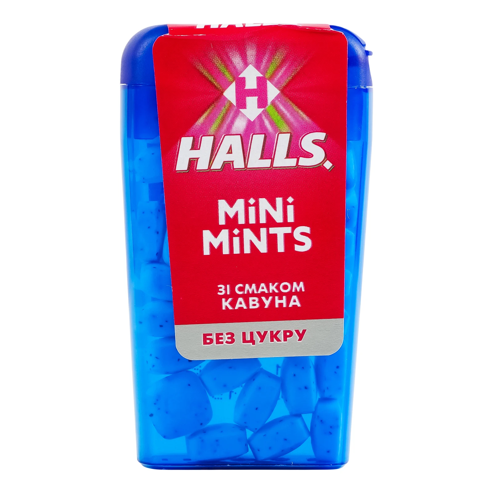 Цукерки Halls Mini Mints без цукру зі смаком кавуна 12.5г Фото №:1