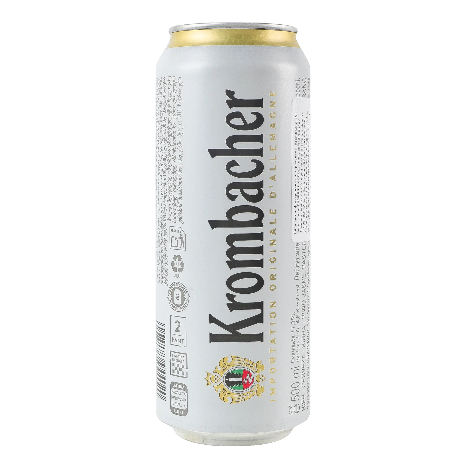 Пиво Krombacher Pils світле фільтроване пастеризоване 4.8% 0.5л фото 2