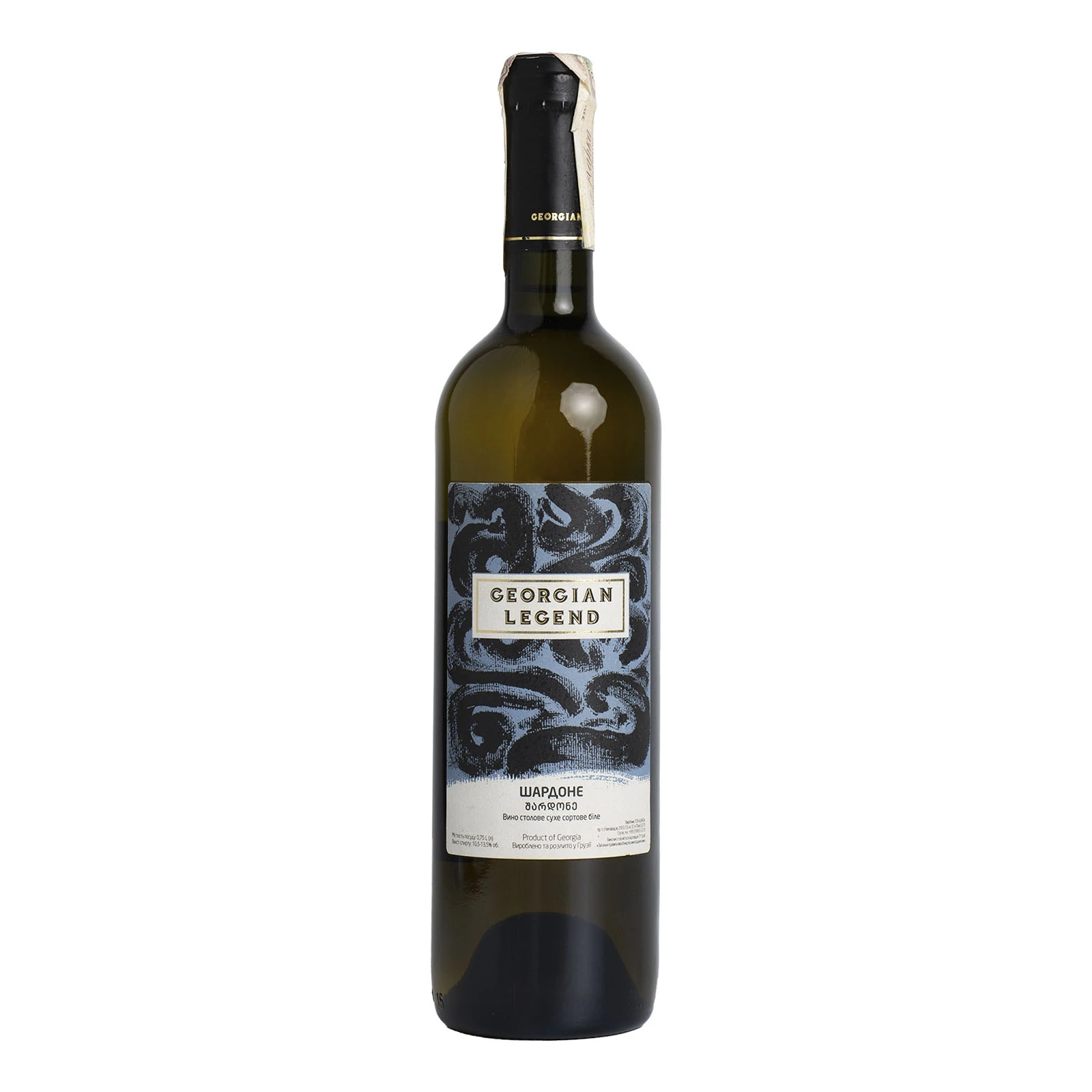 Вино Georgian Legend Шардоне бiле сухе 10.5-13.5% 0.75л Фото навігації №:1