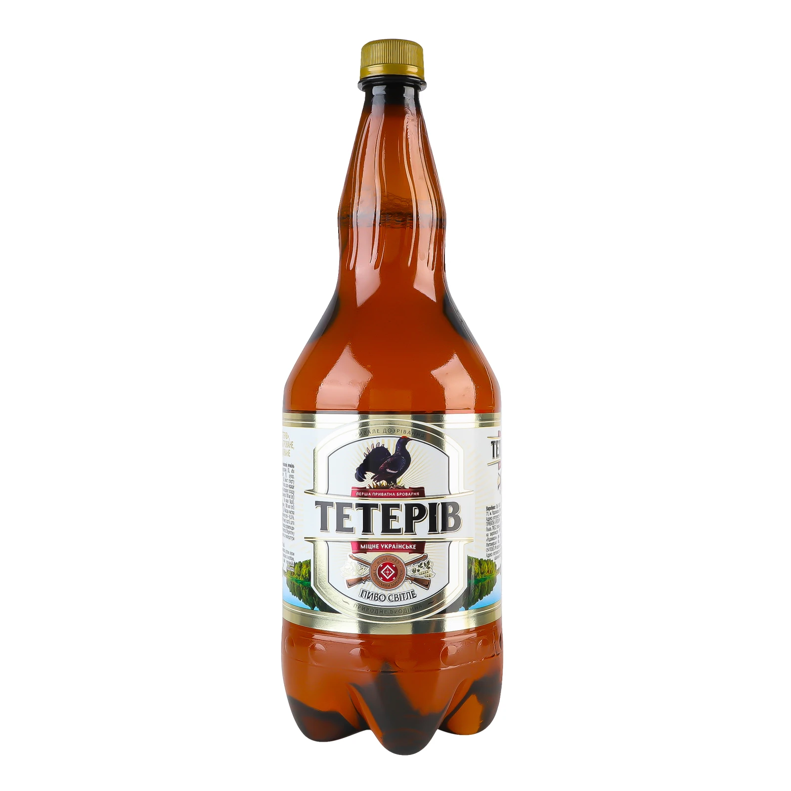 Пиво Тетерів Міцне українське світле фільтроване пастеризоване 7% 1.2л Фото №:1