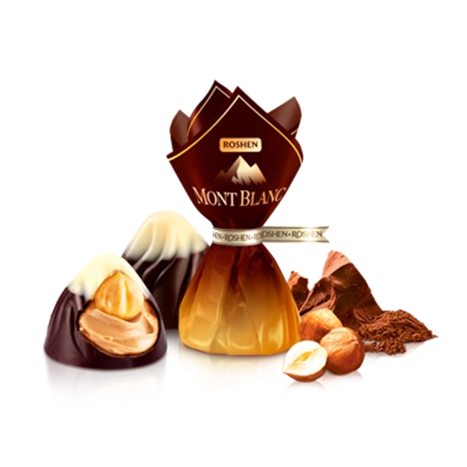 Цукерки Roshen монблан цільний лісовий горіх Фото №:1