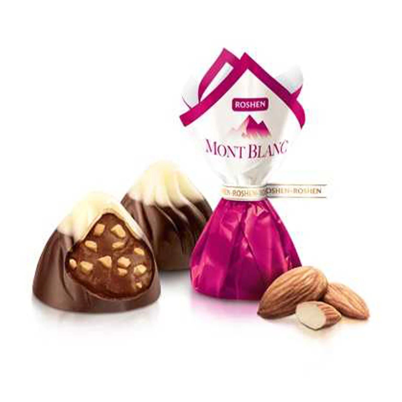 Цукерки Roshen Монблан подрібнений мигдаль