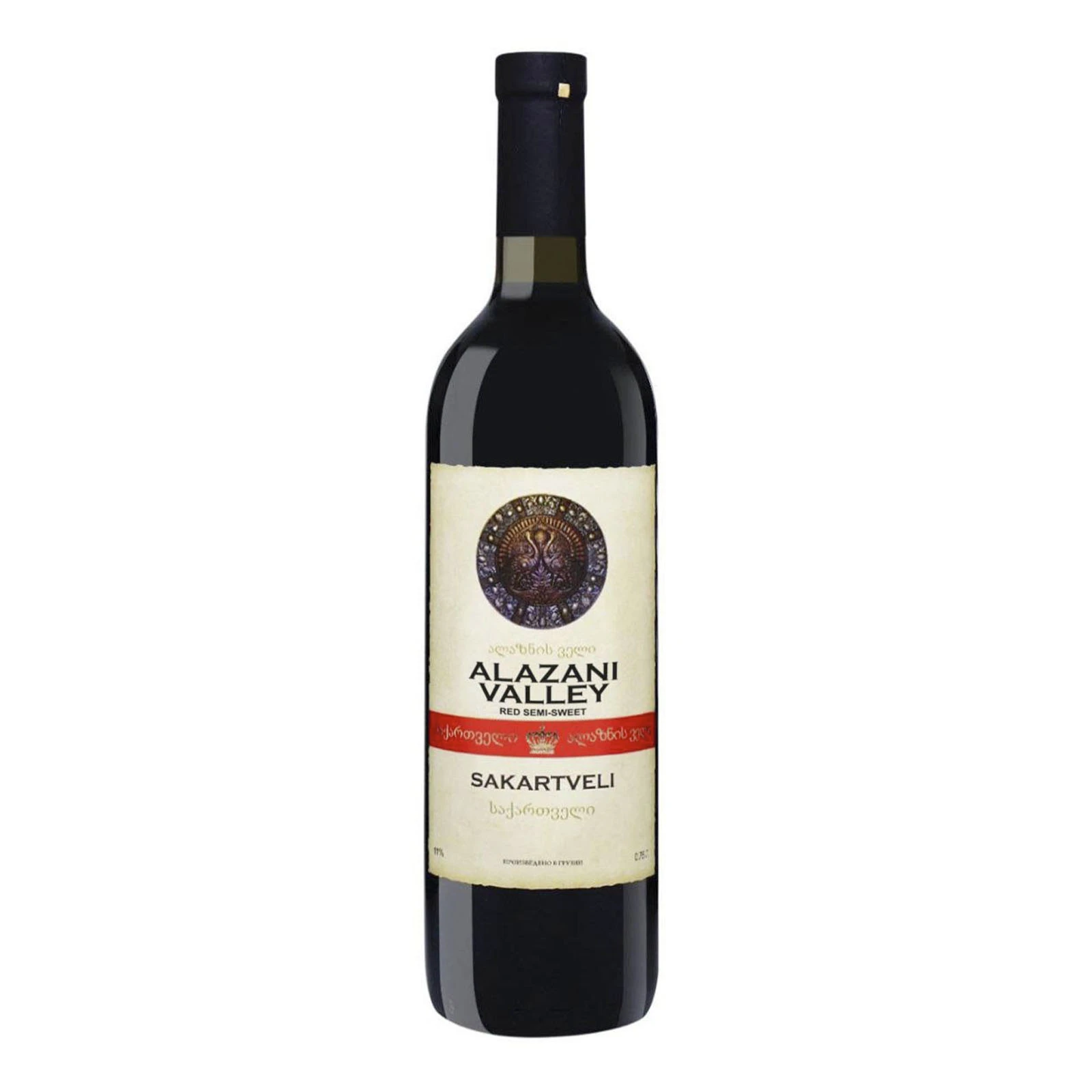 Вино Sakartveli Алазанська долина червоне напівсолодке 12% 0.75л Фото №:1