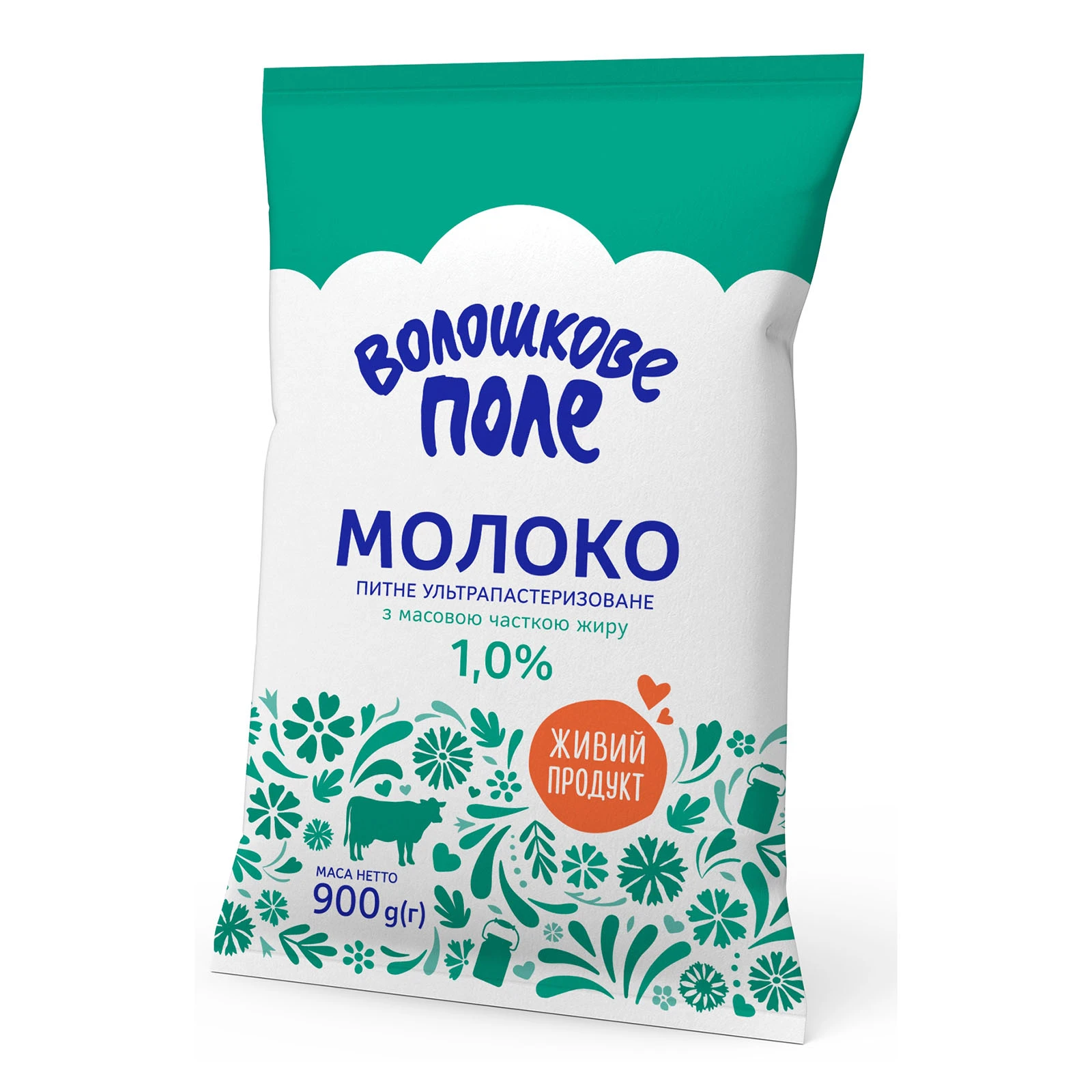 Молоко Волошкове поле ультрапастеризоване 1% 900г Фото №:1