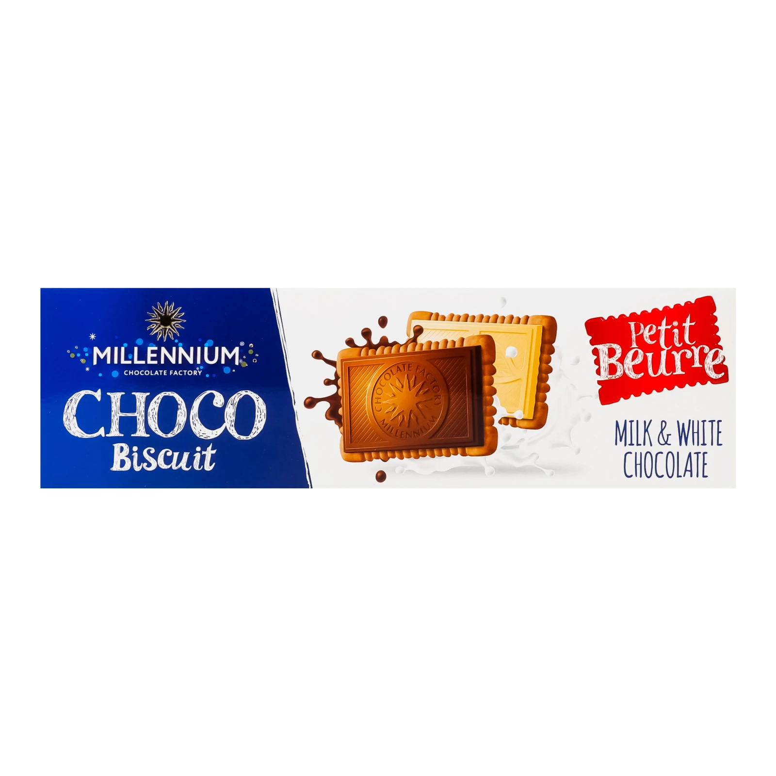 Шоколад Millennium Choco Biscuit асорті з печивом 132г Фото №:1