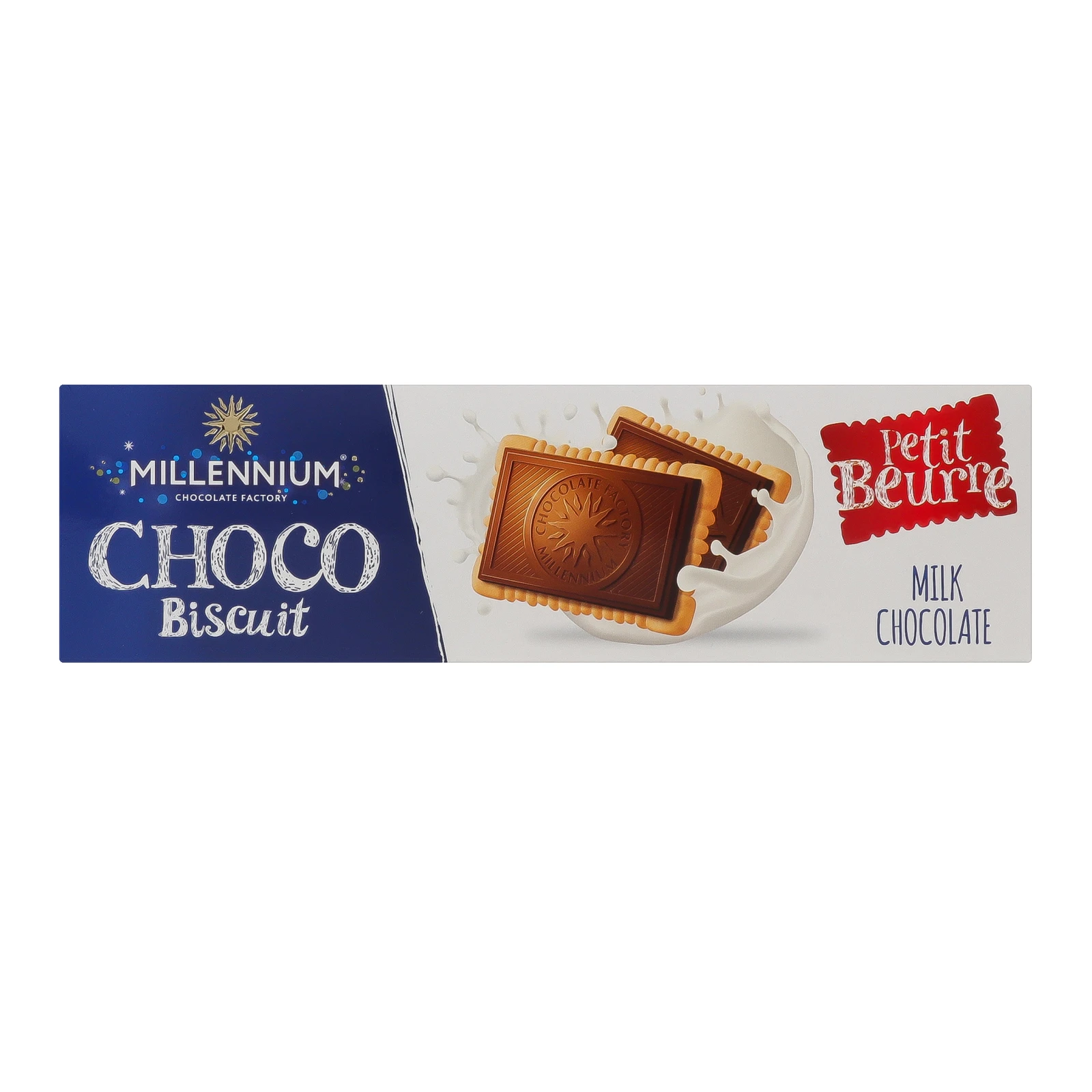 Шоколад Millennium Choco Biscuit молочний з печивом 132г Фото №:1