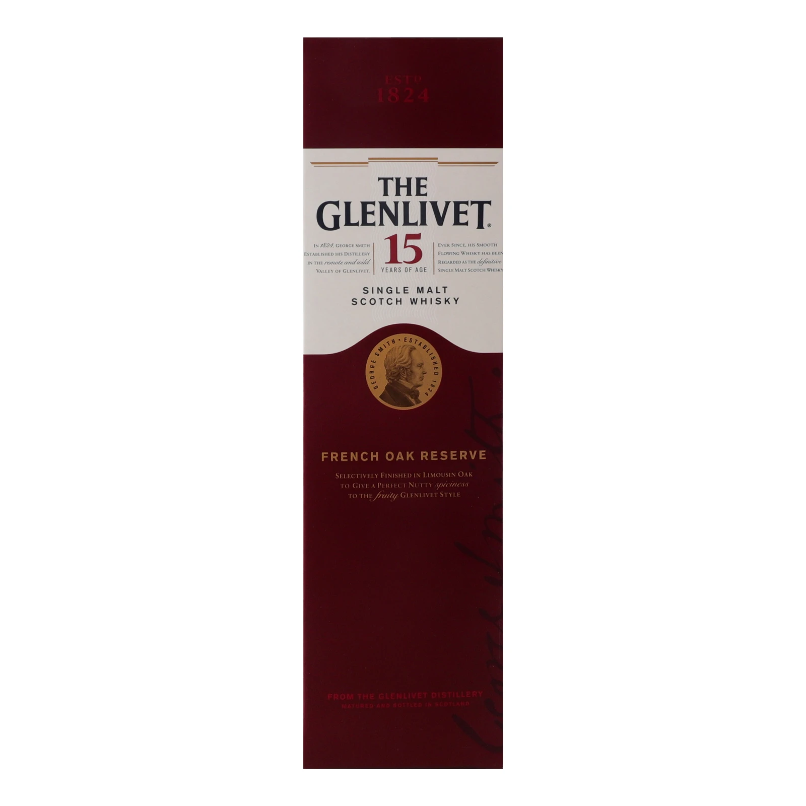 Віскі The Glenlivet 15YO шотландське односолодове 40% 0.7л Фото №:1
