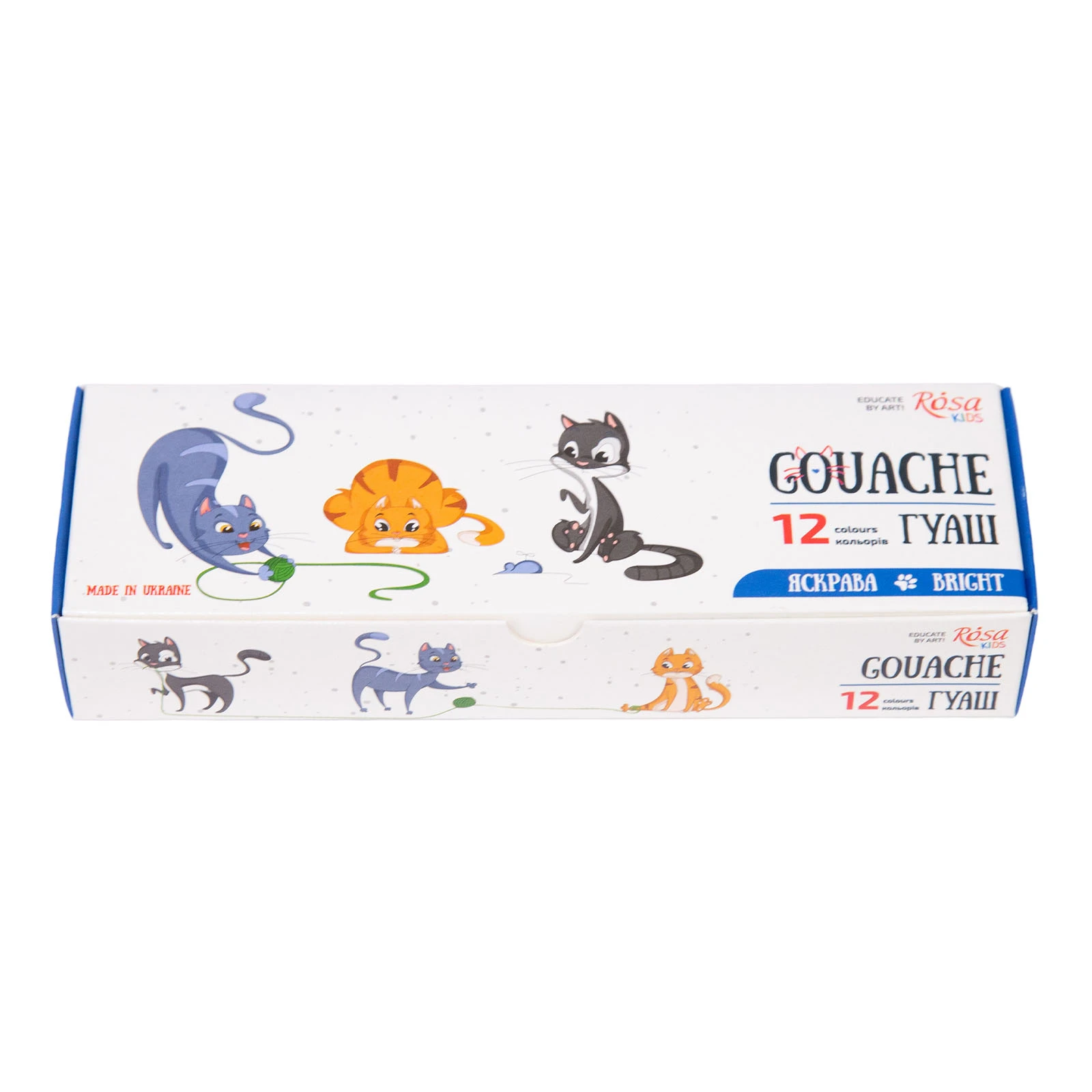 Фарби гуашеві 12кольорів Rosa Cats 10мл Фото №:1