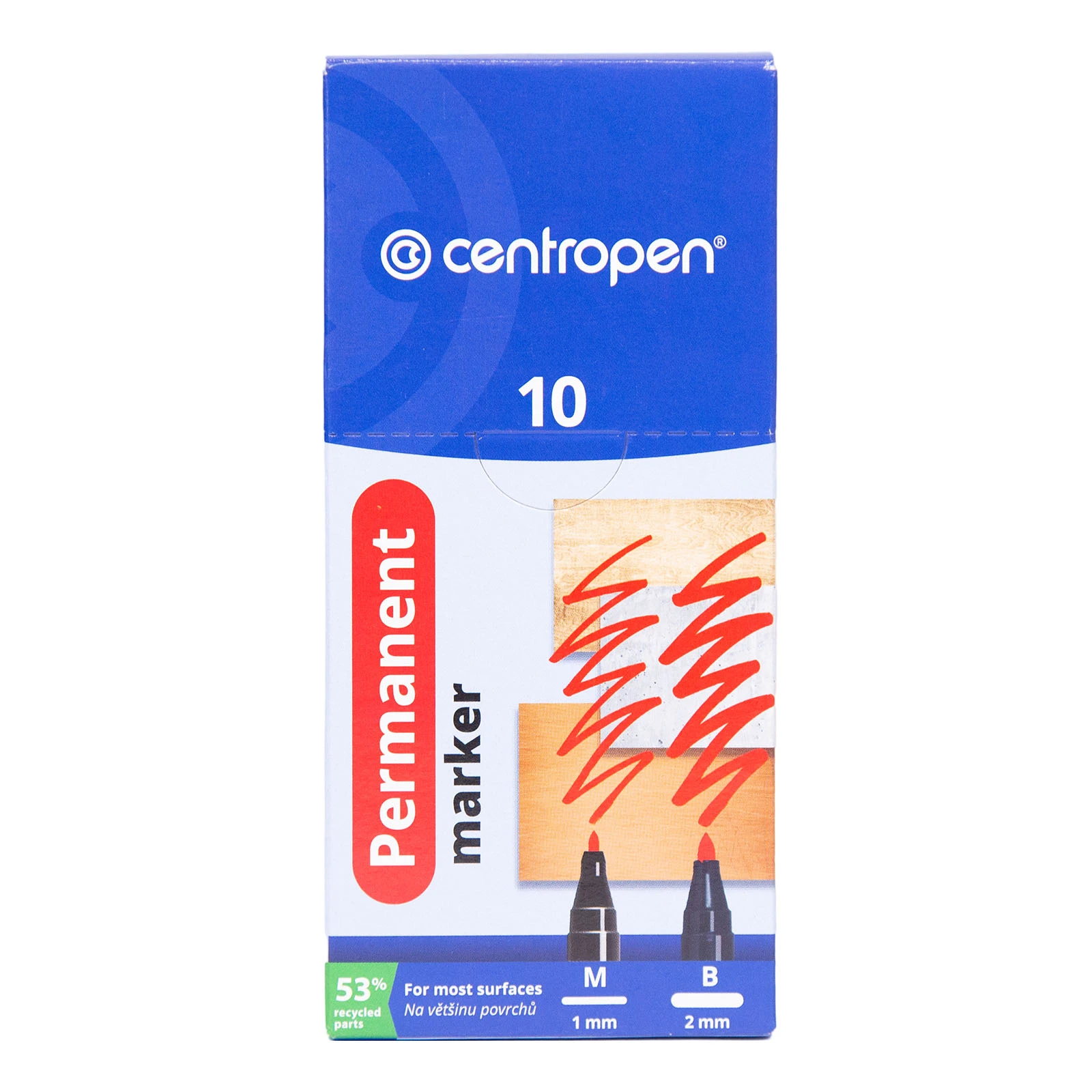 Маркер Centropen Permanent 1мм спиртовий чорний Фото №:1