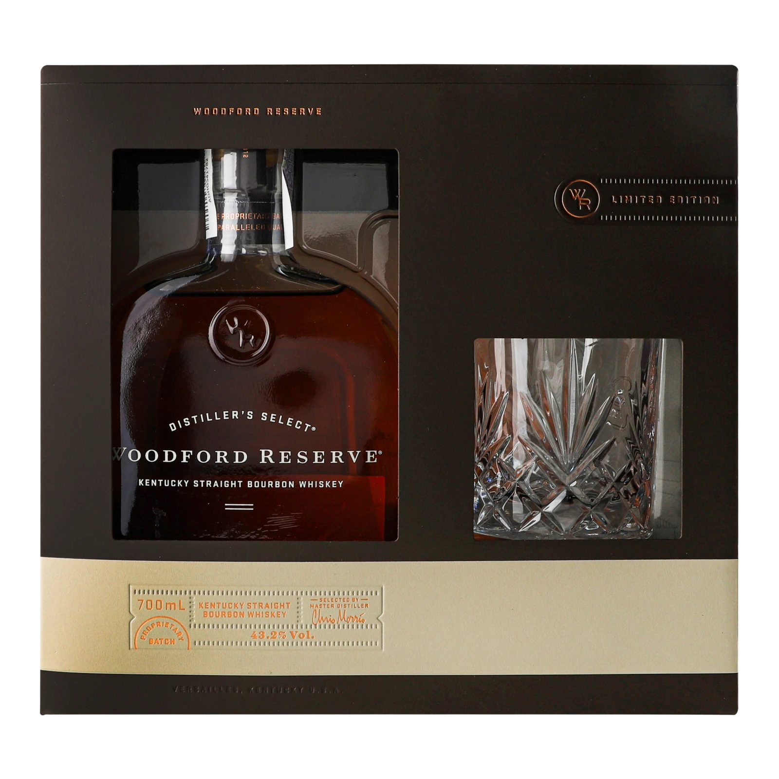 Набір Woodford Reserve Віскі 0.7л 43.2% + склянка 1шт Фото №:1