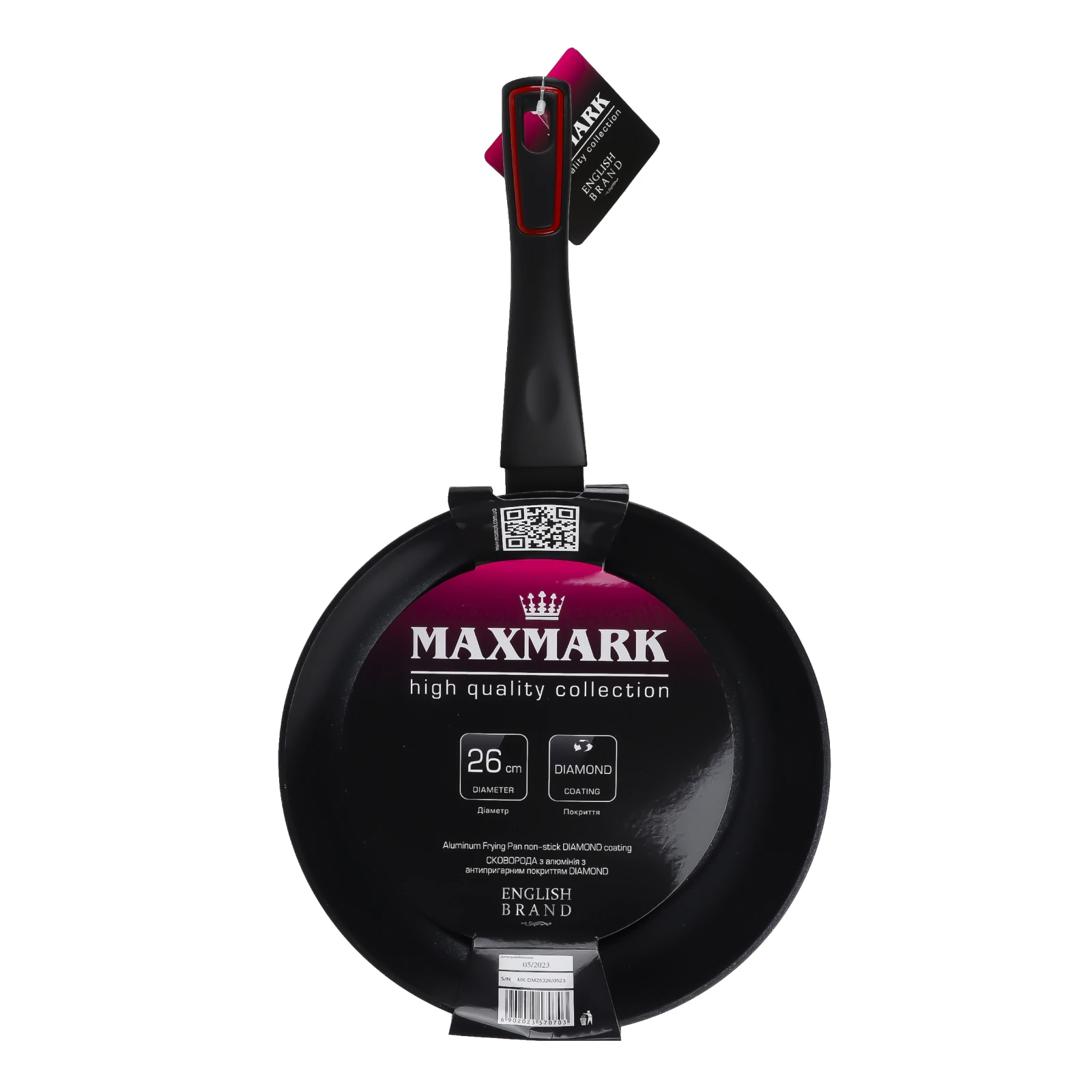 Сковорода Maxmark №MK-DM25326 з алюмінію з антипригарним покриттям Diamond 26х5см 1шт Фото №:1