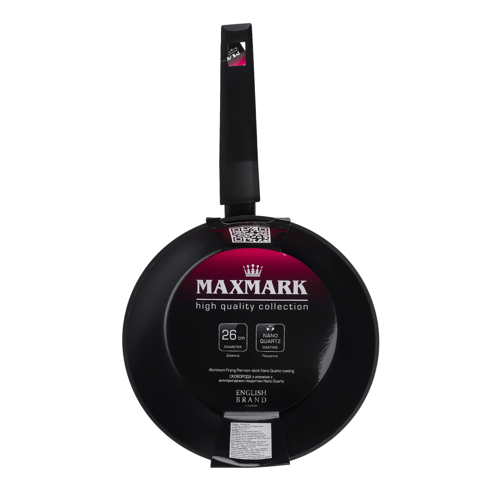 Сковорода Maxmark №MK-NQ45526 з алюмінію з антипригарним покриттям Nano Quartz 26х6.9см 1шт Фото №:1
