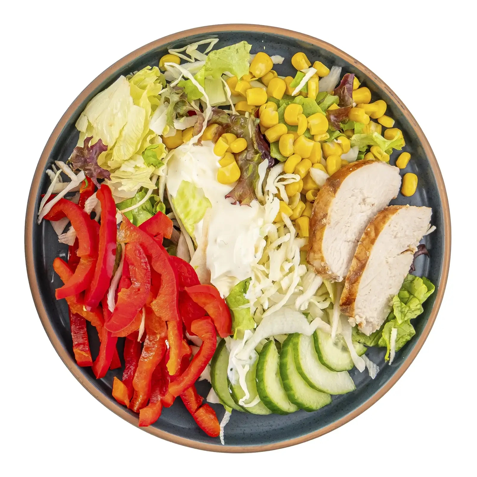 Салат Мікс з куркою з соусом 240г Фото №:1