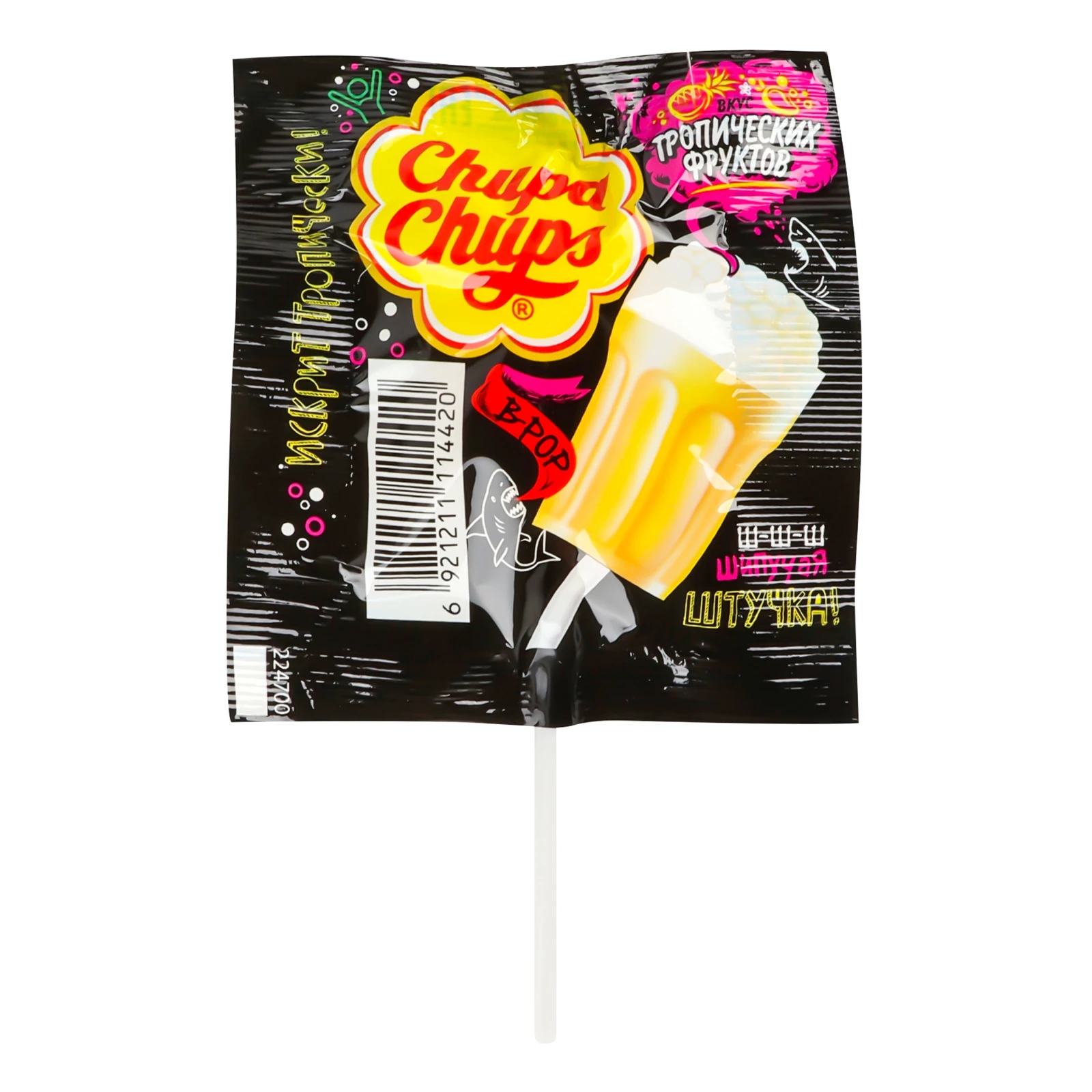 Карамель Chupa Chups зi смаком тропiчних фруктiв 15г