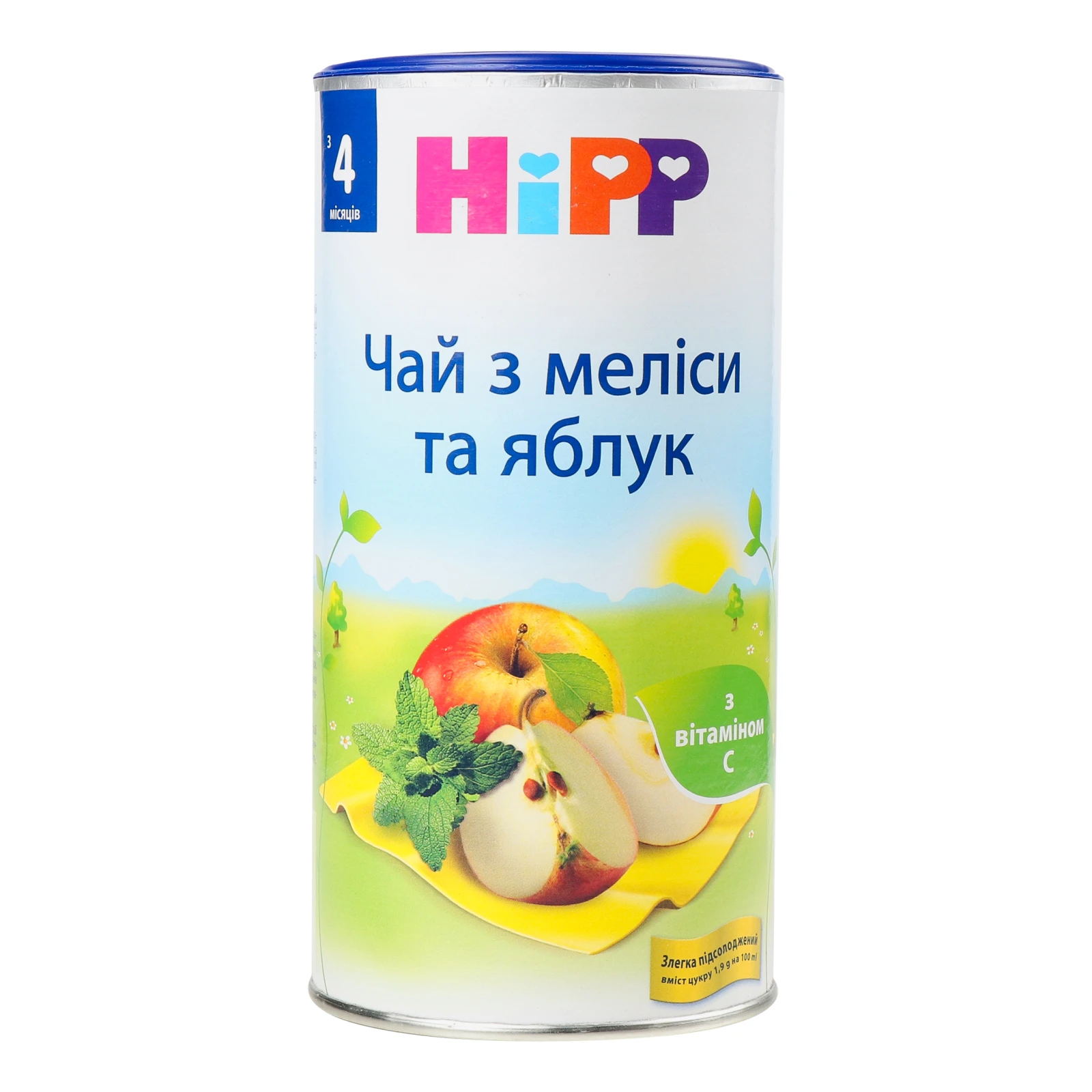 Чай Hipp з меліси та яблук сухий швидкорозчинний для дітей від 4-х місяців 200г Фото №:1