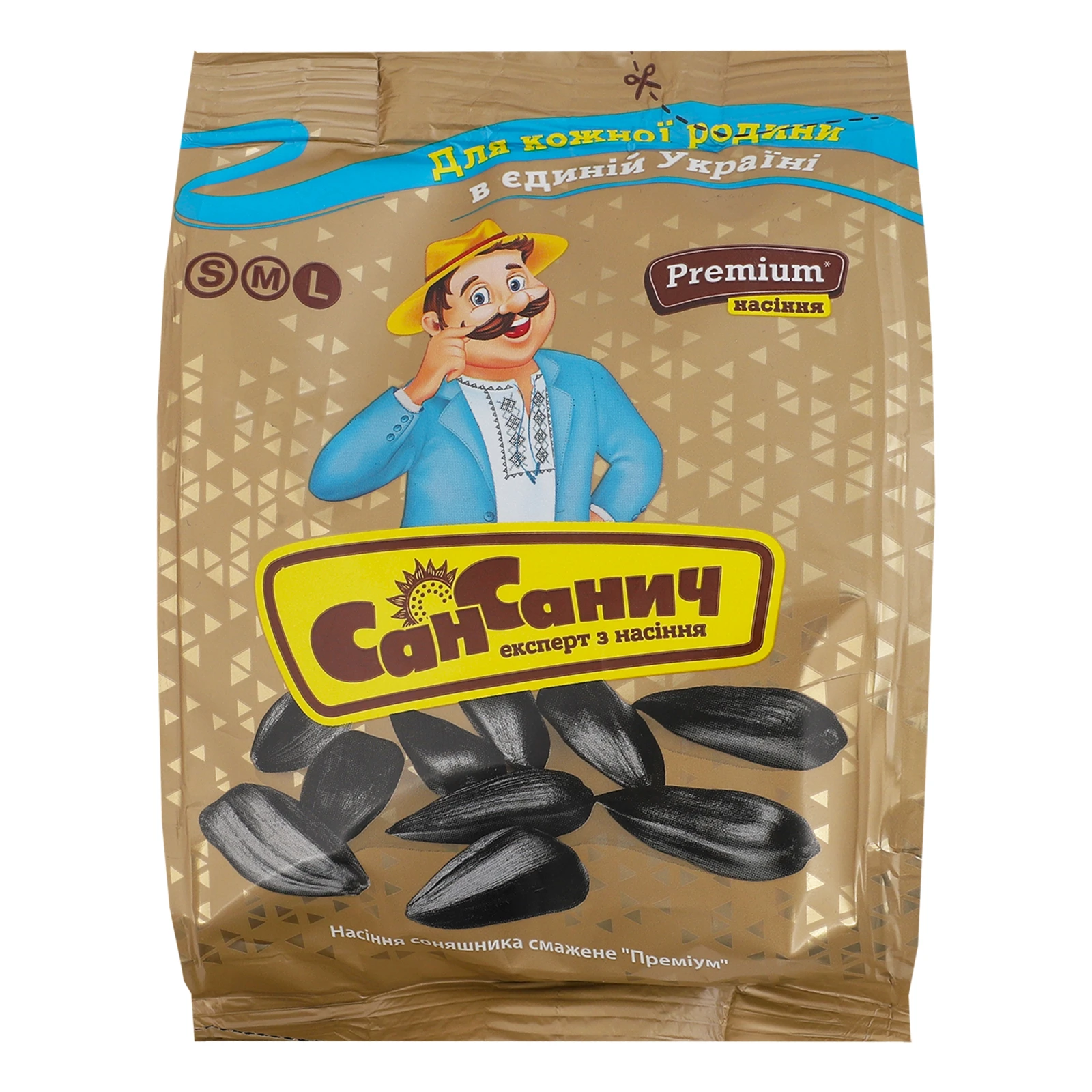 Насіння соняшника Сан Санич Premium смажене 100г Фото №:1