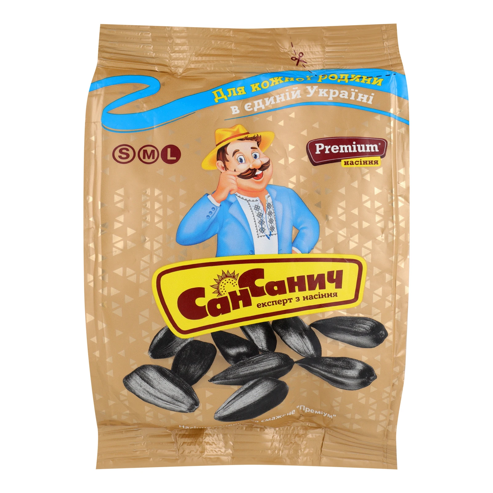 Насіння соняшника Сан Санич Premium смажене 100г Фото №:1