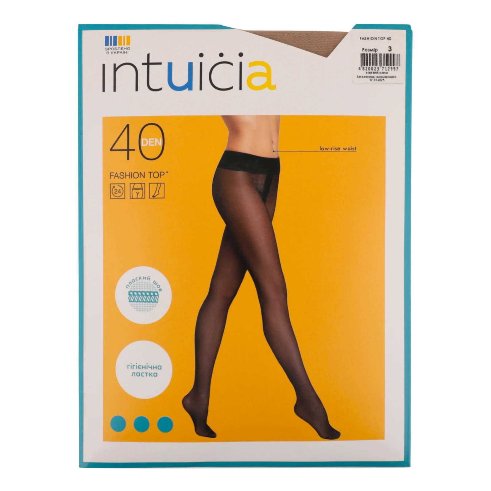 Колготки Intuicia Fashion Top жіночі 40den 3 daino Фото №:1