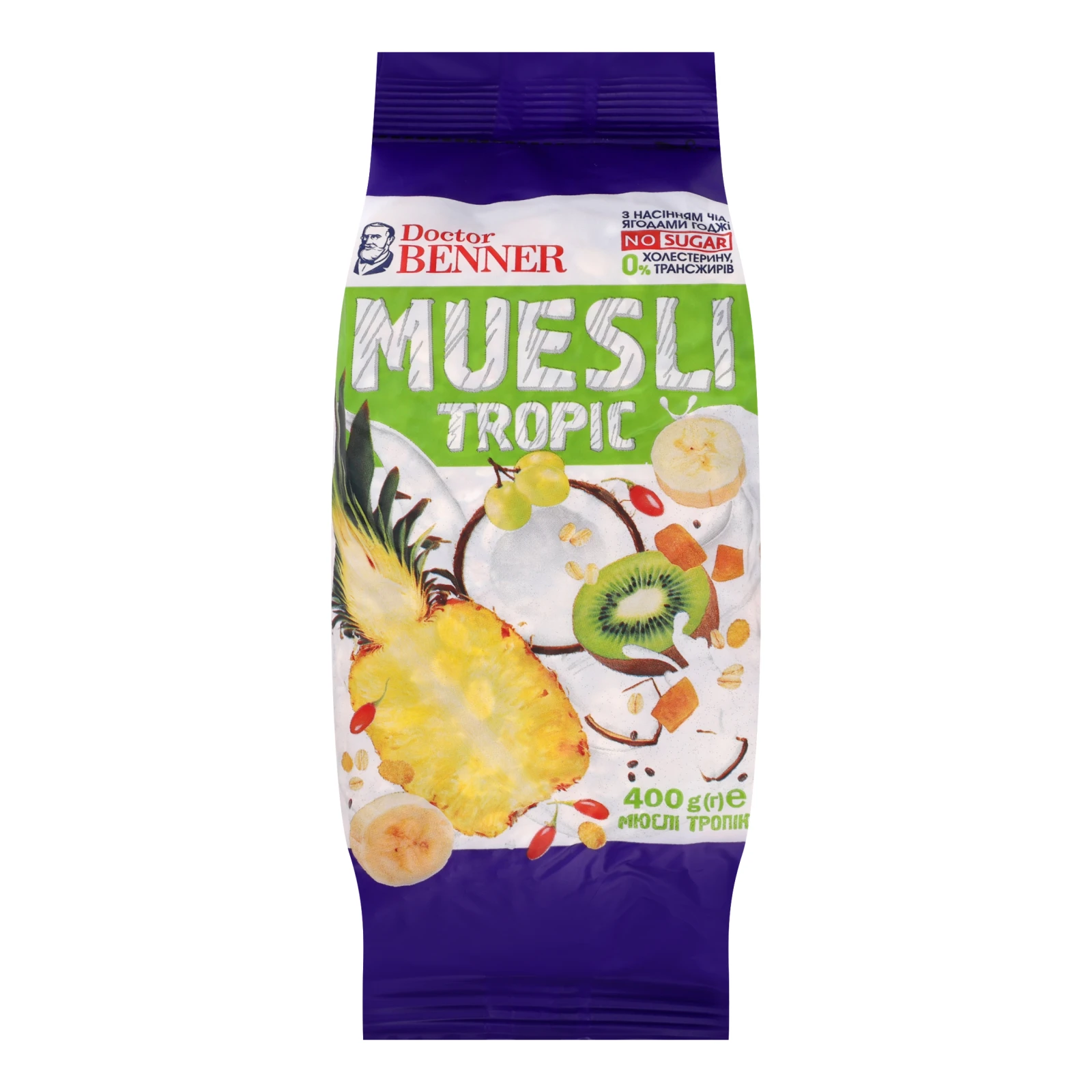 Мюслі Doctor Benner Тропік 400г Фото №:1
